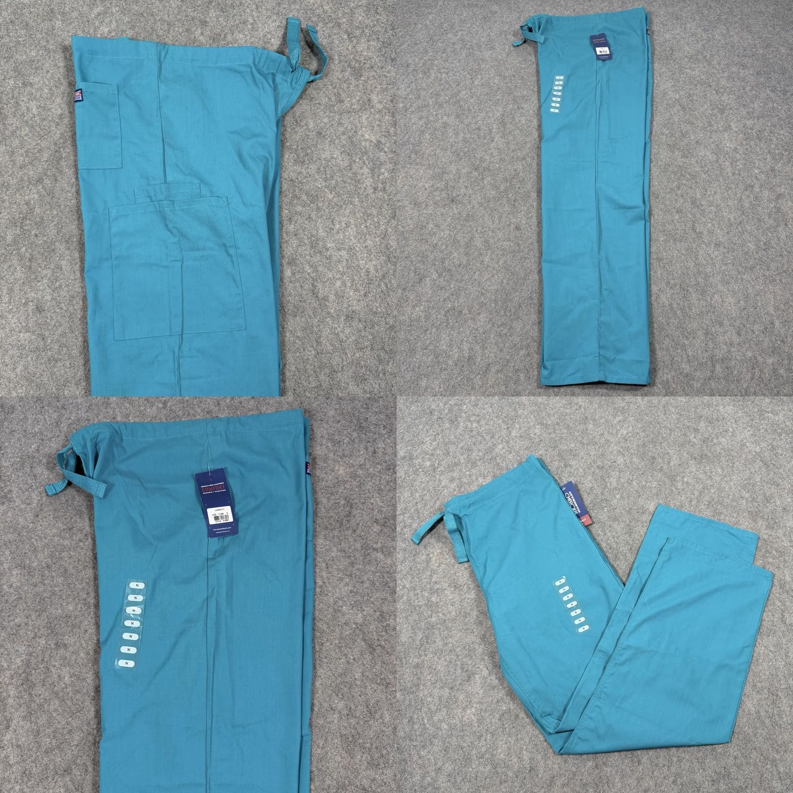 Cherokee Cherokee WorkWear Cargo Scrub Pants Unisex Small Sz Teal Blue Size US 29 - 11 Thumbnail