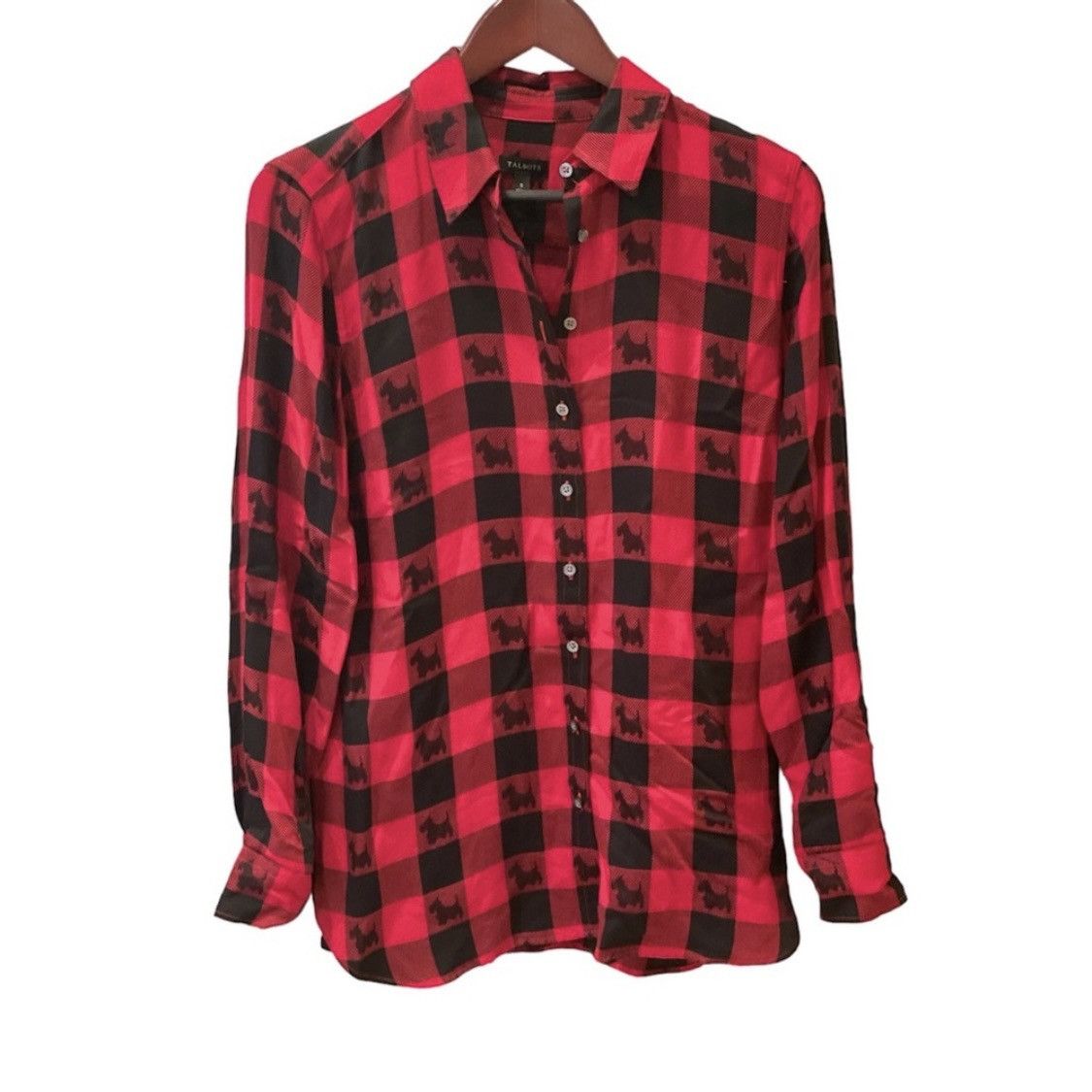 Talbots Talbots Buffalo Plaid Scottie Dog Terrier Button Down Shirt Size S / US 4 / IT 40 - 2 Thumbnail