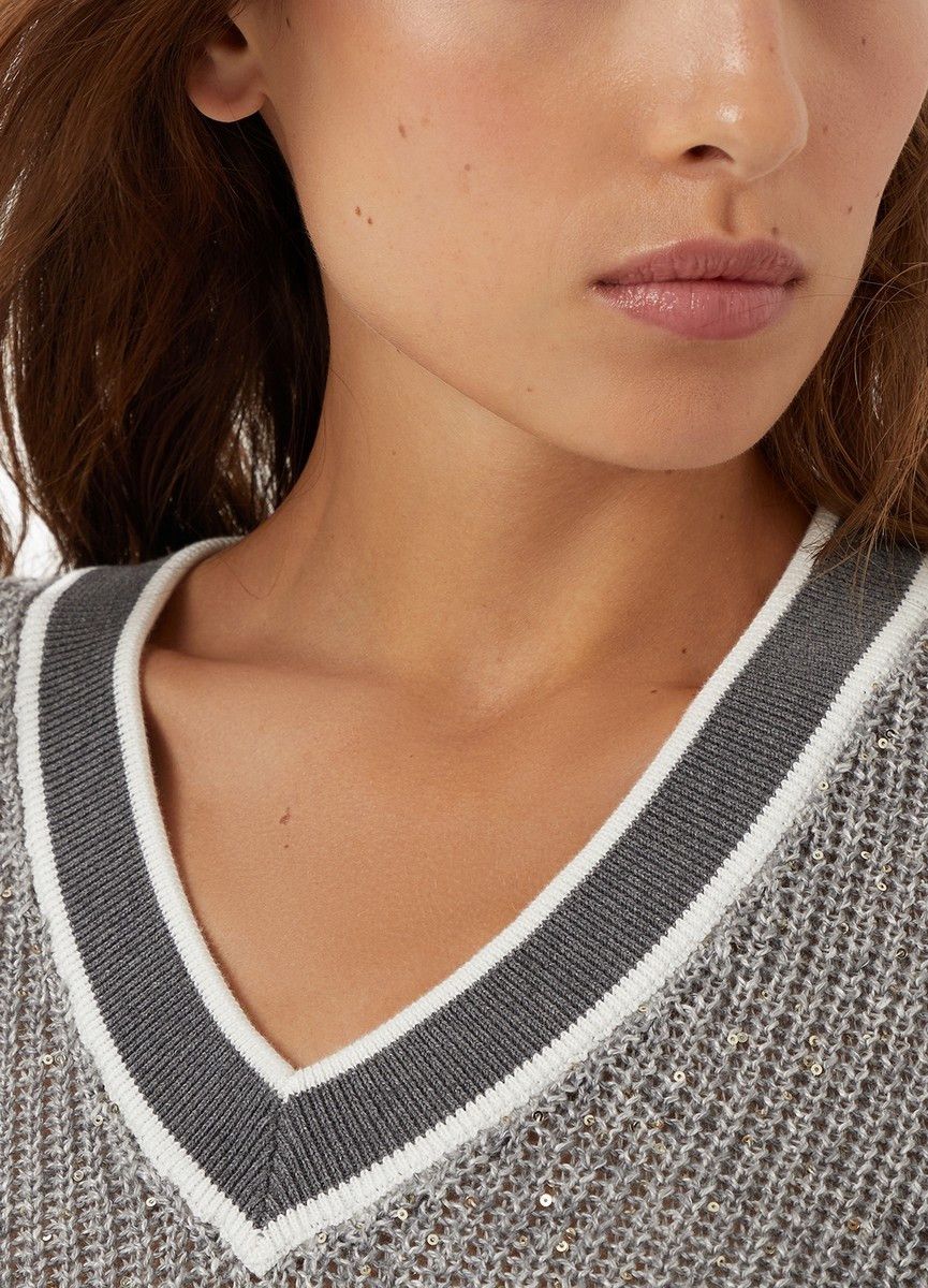 Brunello Cucinelli o1w1db10825 Sweater in Medium Grey Size S / US 4 / IT 40 - 5 Thumbnail