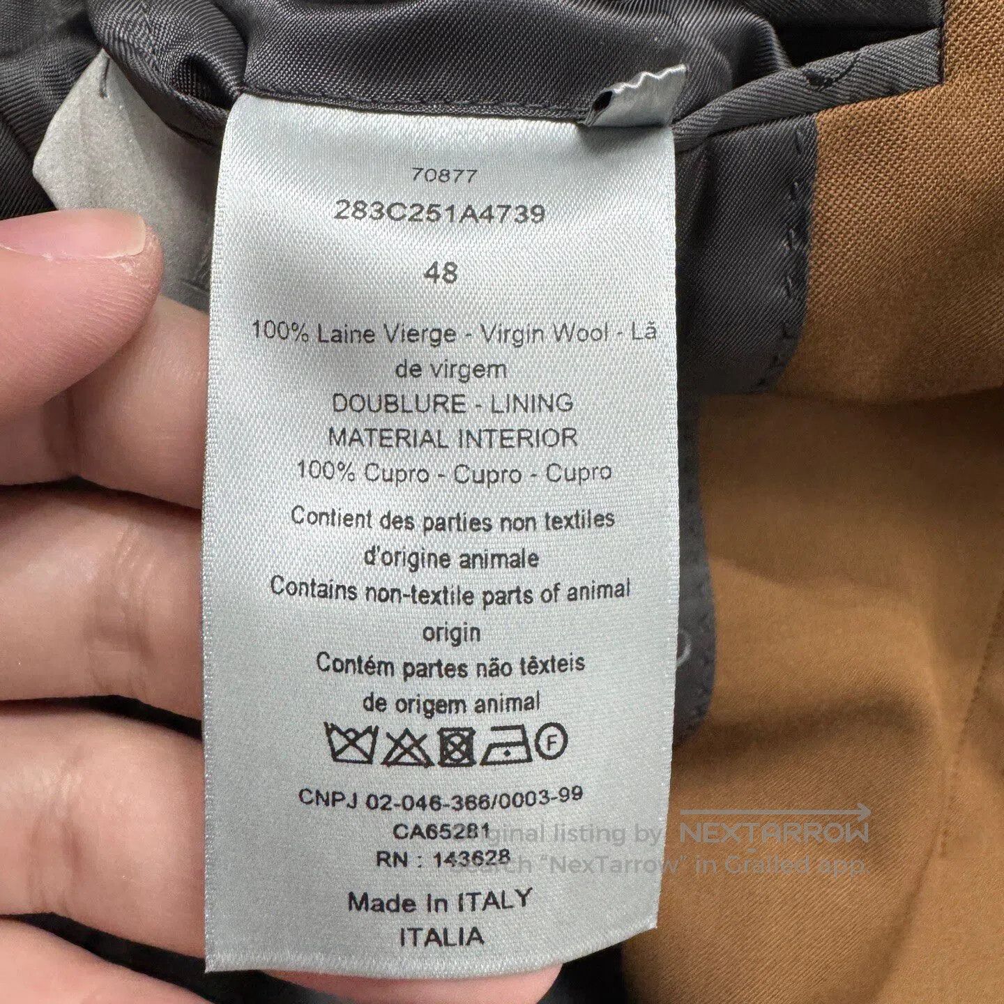 Dior Dior Brown wool suit jacket| Size 48R - 6 Thumbnail