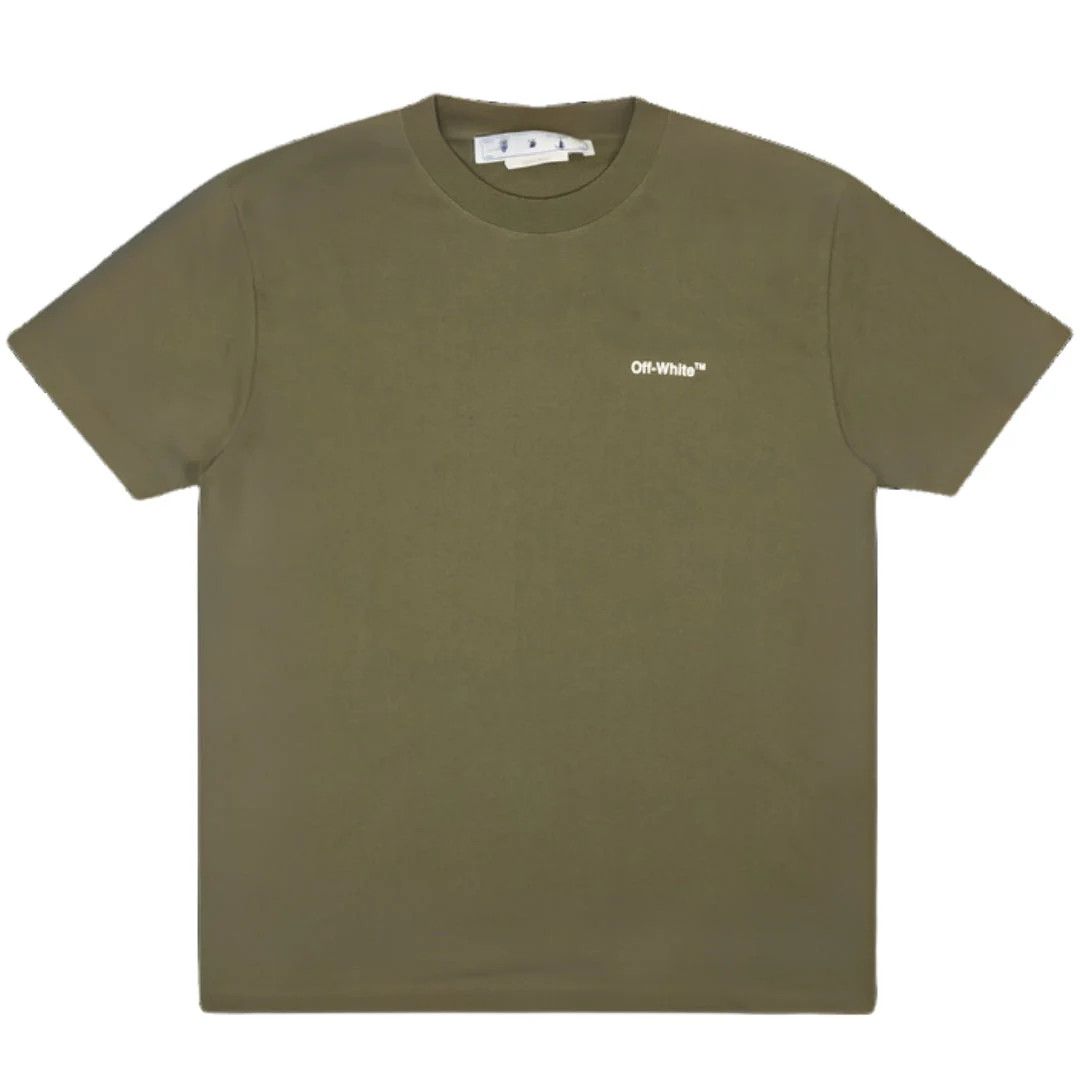Off-White o1w1db10824 Bricks Slim S/S Tee in Army Green Size US S / EU 44-46 / 1 - 1 Thumbnail