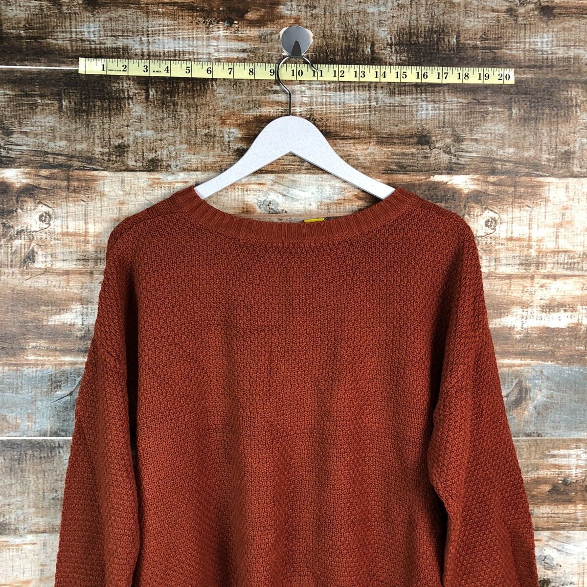 GU × Homespun Knitwear GU Orange streetwear Knitwear #A2186 Size M / US 6-8 / IT 42-44 - 13 Thumbnail