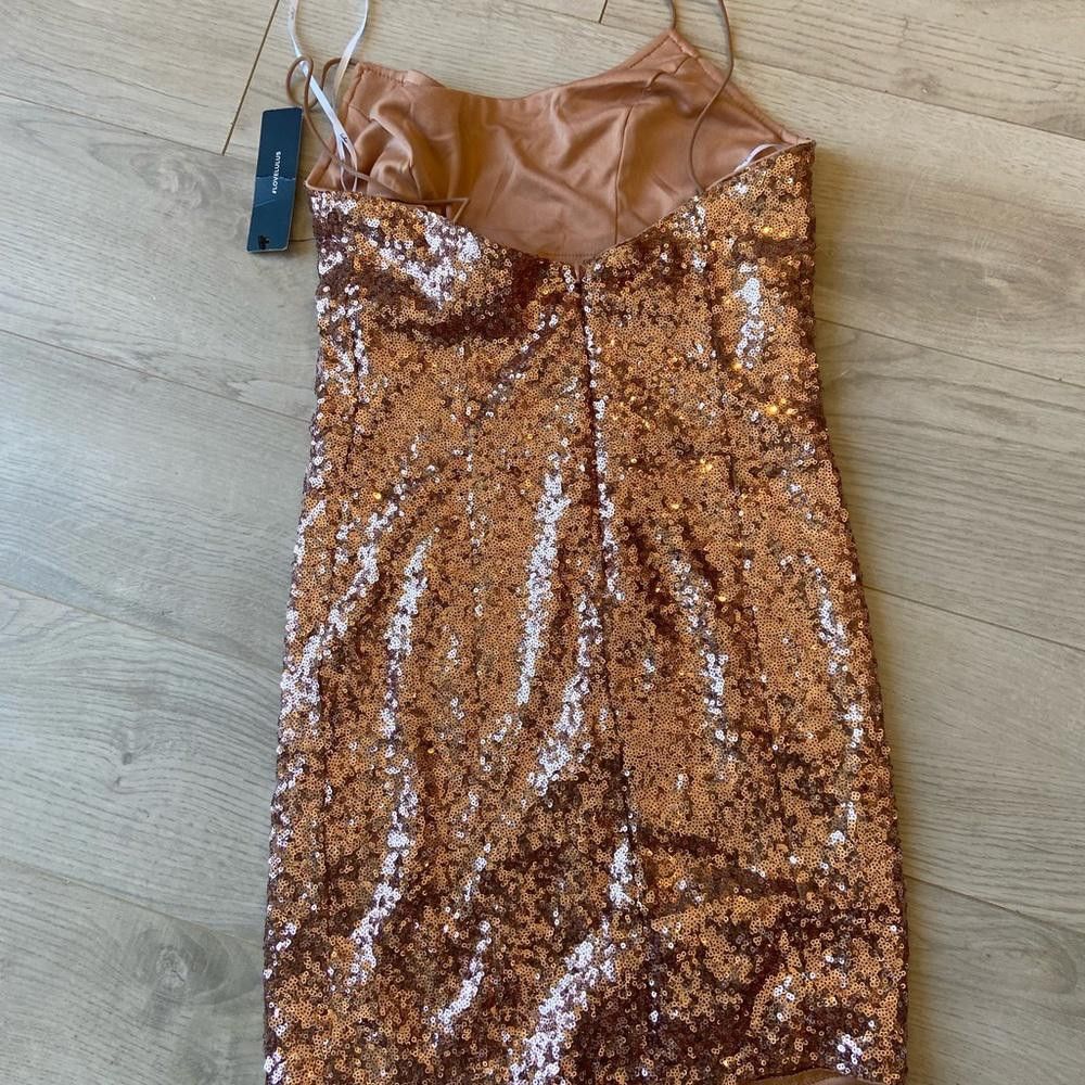 Designer Stunning Sequin Mini Dress - Perfect for Parties! Size S / US 4 / IT 40 - 4 Thumbnail