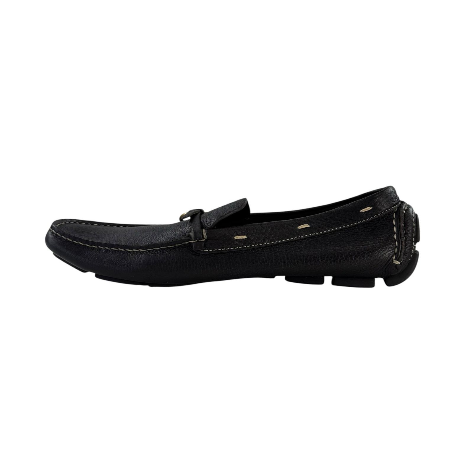 Prada Prada Brown Pebbled Leather Loafers Size US 8 / IT 38 - 3 Thumbnail