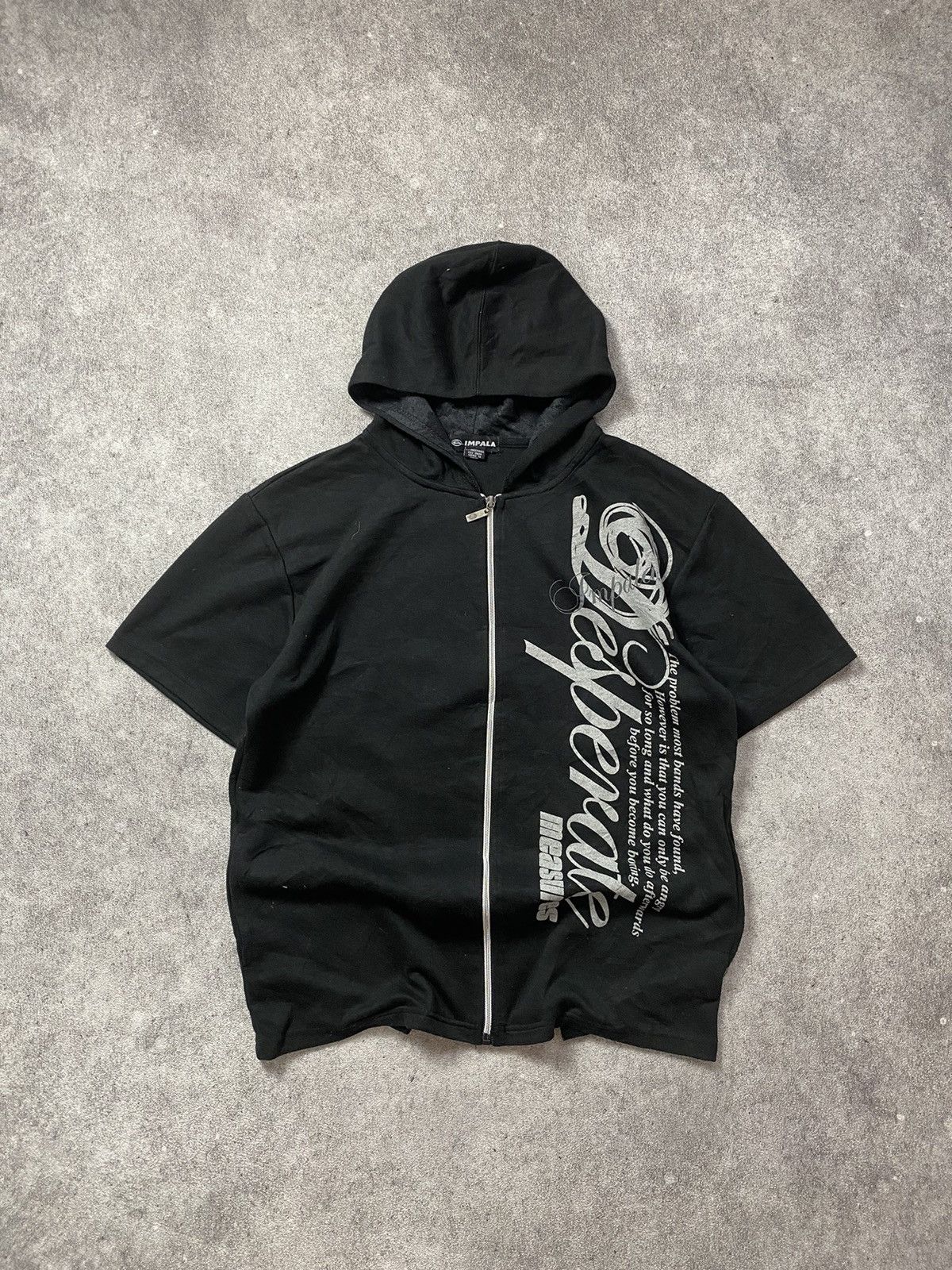 If Six Was Nine × Japanese Brand × KMRii 2000s Impala Short Sleeve Japanese Poem Hoodie Size US M / EU 48-50 / 2 - 1 Thumbnail