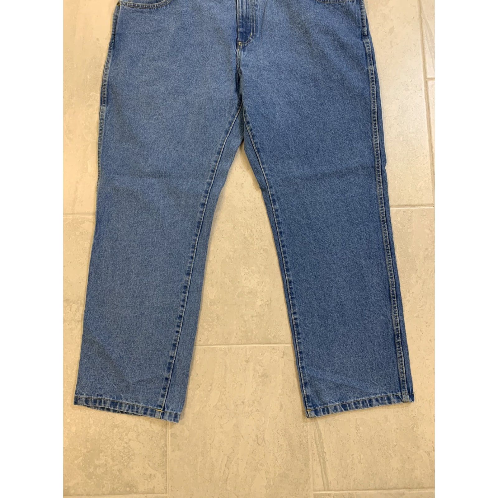 Denime RedHead Jeans Men's 42X32 Denim 100% Cotton Straight Light Wash Blue Jeans 5-Pocket Regular Inseam 32 in Vintage: No Size US 42 / EU 58 - 3 Thumbnail