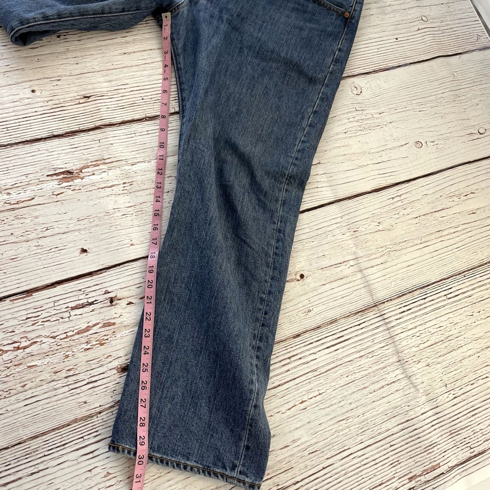 Levi's Levi'S 501 Medium Wash Straight Leg Button Fly Denim Blue Jeans Mens Size 40 Size US 40 / EU 56 - 4 Thumbnail