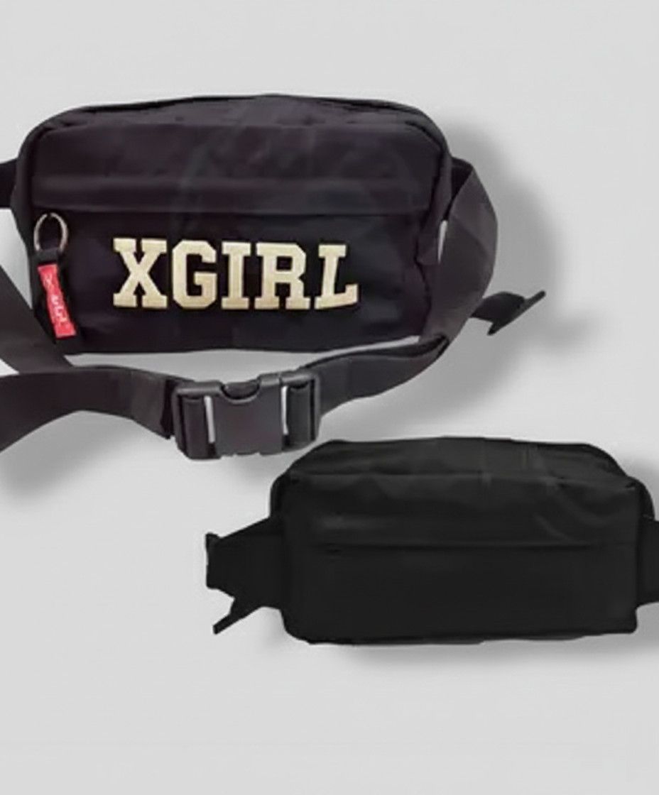 Japanese Brand X-Girl "Logo" Canvas Waist Bag / Fanny Pack Size ONE SIZE - 1 Thumbnail