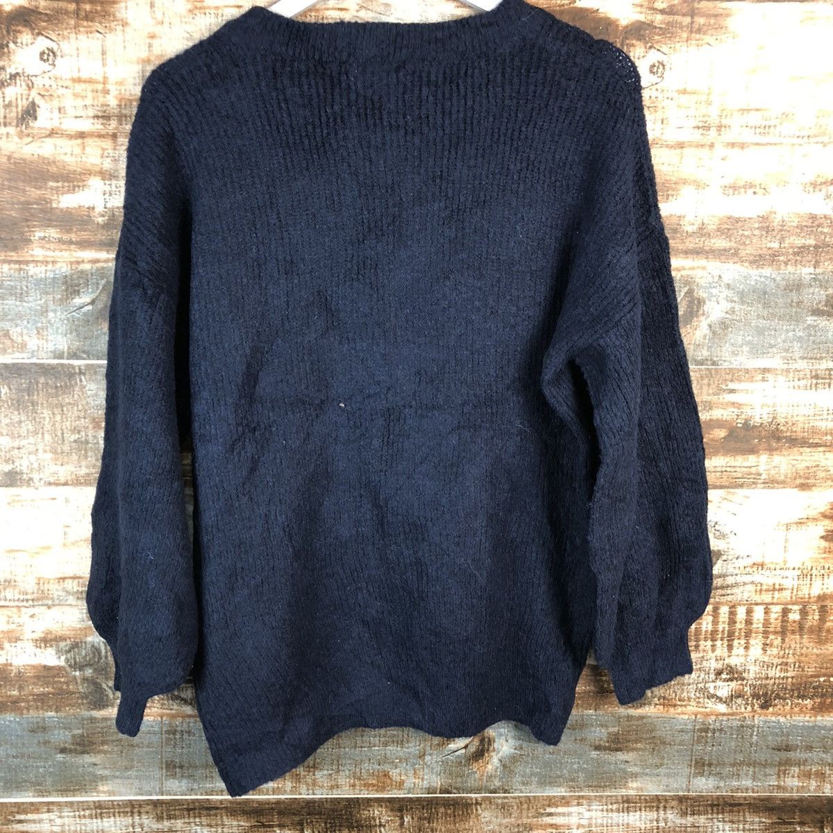 Japanese Brand Colza Dark Blue Cardigan Knitwear #A2201 Size US M / EU 48-50 / 2 - 14 Thumbnail