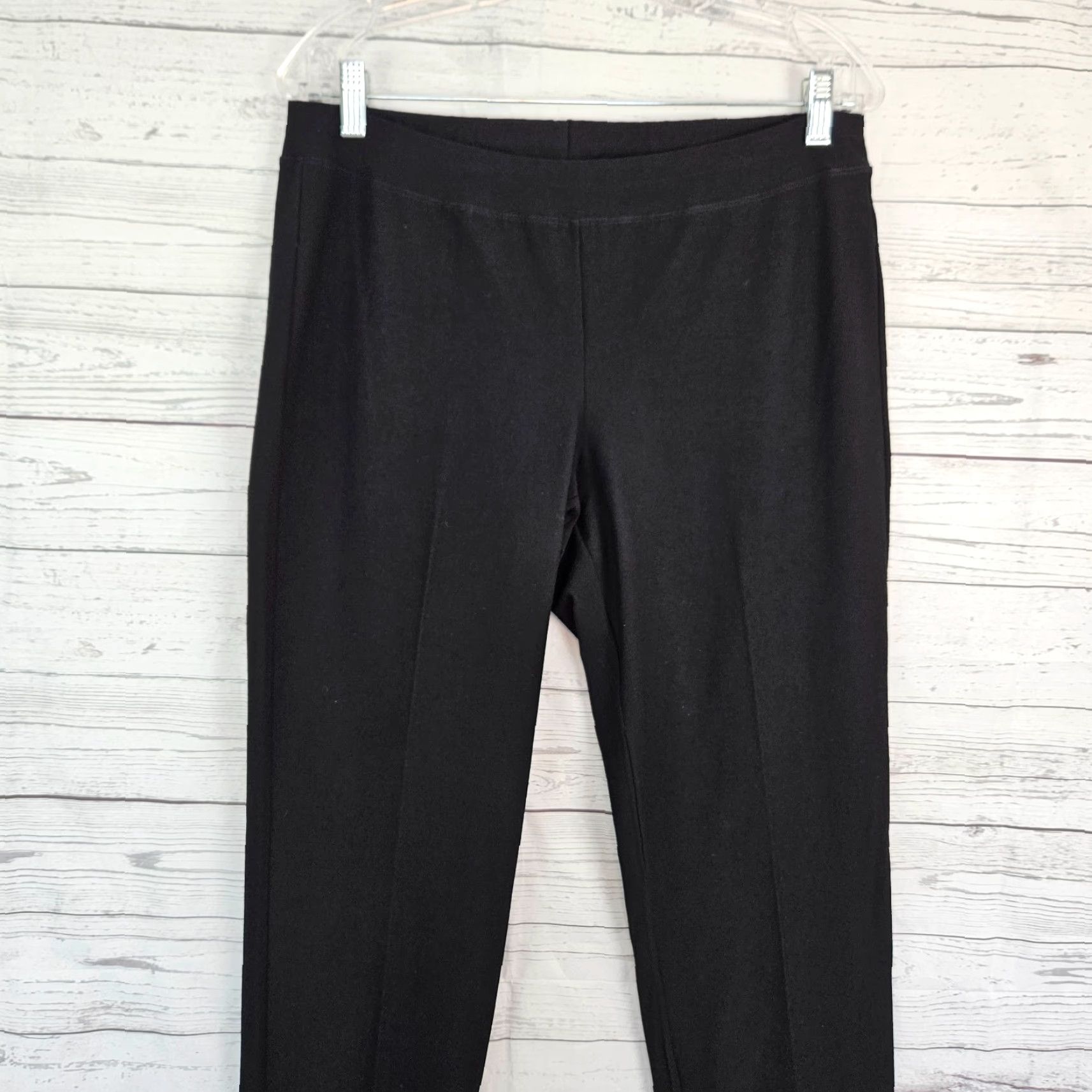 Eileen Fisher Eileen Fisher Womens Ankle Pant Sz M Black Pull On Size 32" / US 10 / IT 46 - 2 Thumbnail