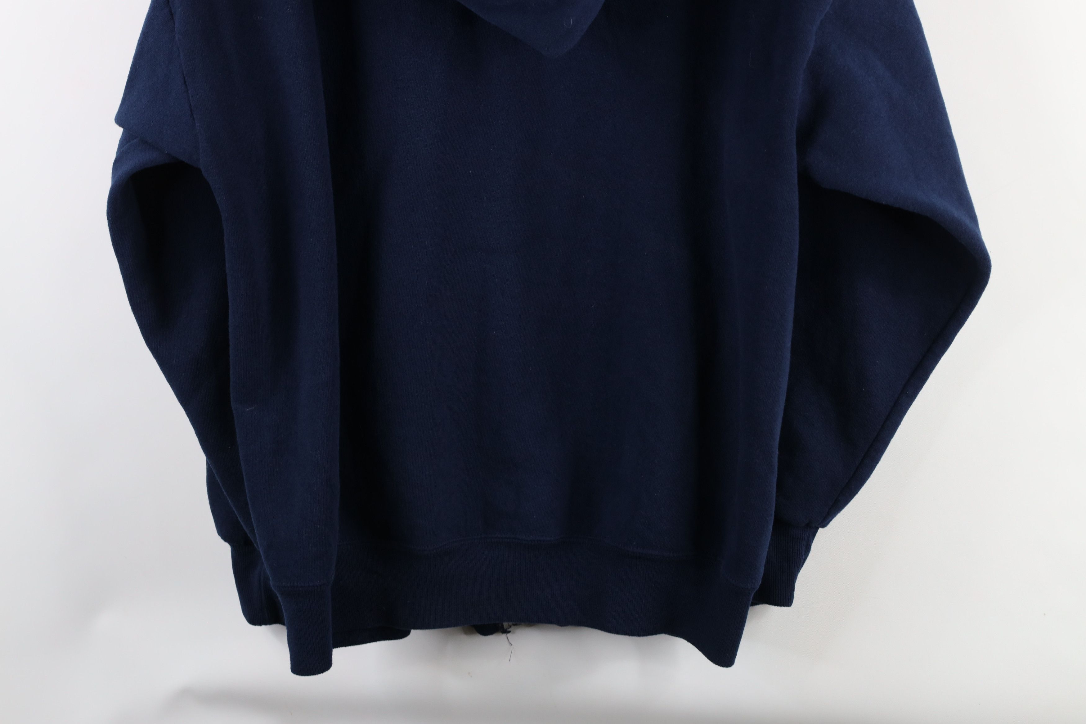 Vintage Vintage 90s Streetwear Hoodie Sweatshirt Navy Blue USA Size US XL / EU 56 / 4 - 12 Thumbnail