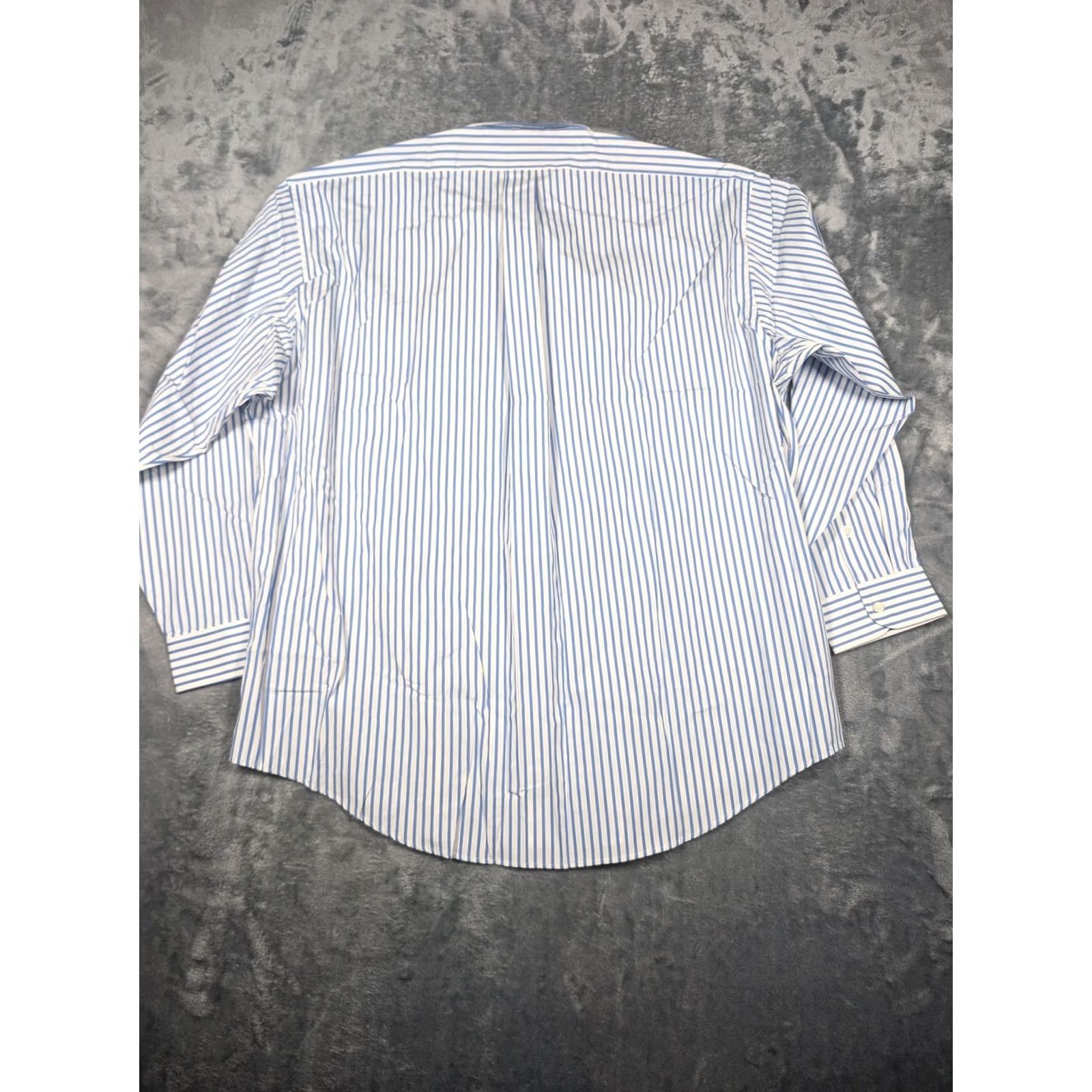 J.Crew Vtg J.Crew Oarsman Shirt Mens 17-34 Blue White Stripe Button-Down Long Sleeve Size US S / EU 44-46 / 1 - 6 Thumbnail