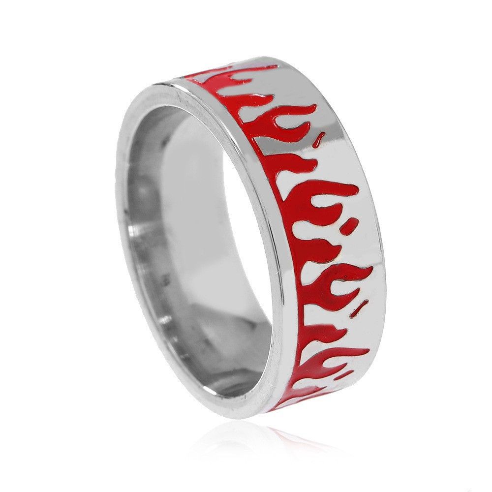 Jewelry Fire Dark Jewelry Rings Open Size Chrome Ring (Size 7-13) Size ONE SIZE - 5 Thumbnail