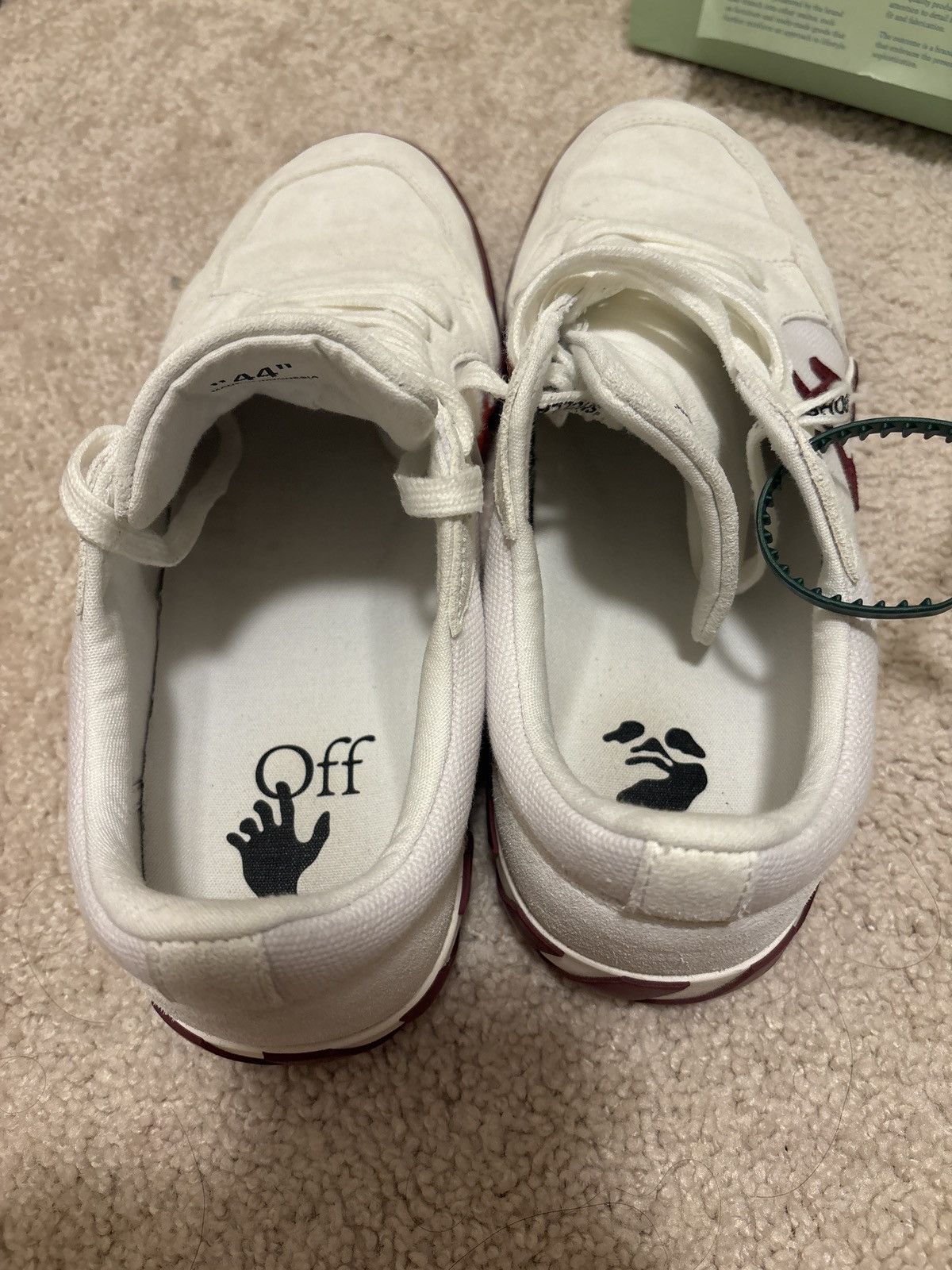 Off-White Off white vulcanized sneaker burgundy Size US 11 / EU 44 - 6 Thumbnail