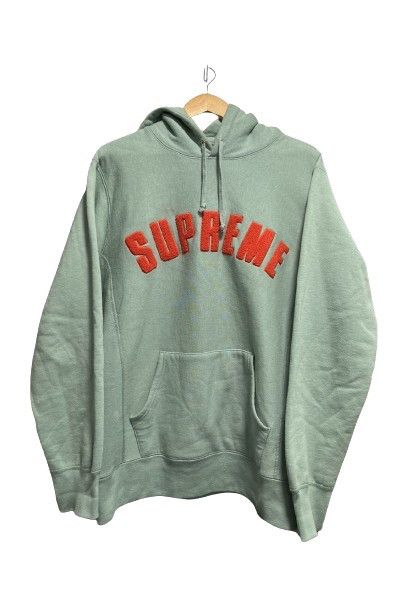 Supreme (L) SS13 Supreme Chenille Arc Logo Hooded Pullover Size US L / EU 52-54 / 3 - 8 Thumbnail