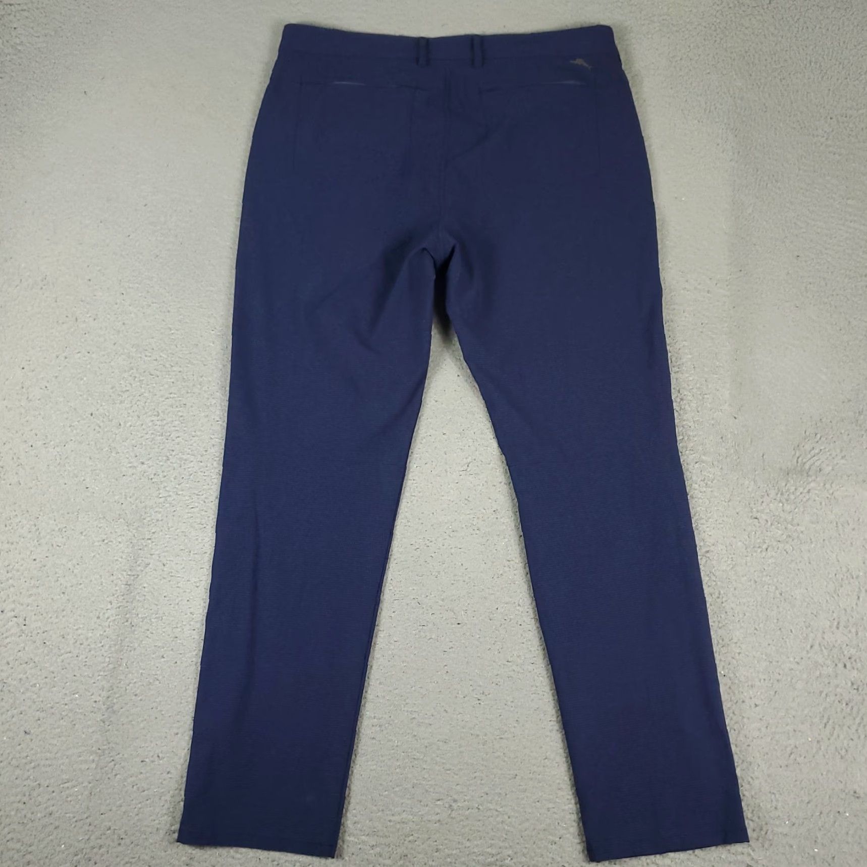 Tommy Bahama Tommy Bahama Pants Mens 35x30 Blue Nylon Stretch Flat Front Chino Trousers Size US 35 - 7 Thumbnail