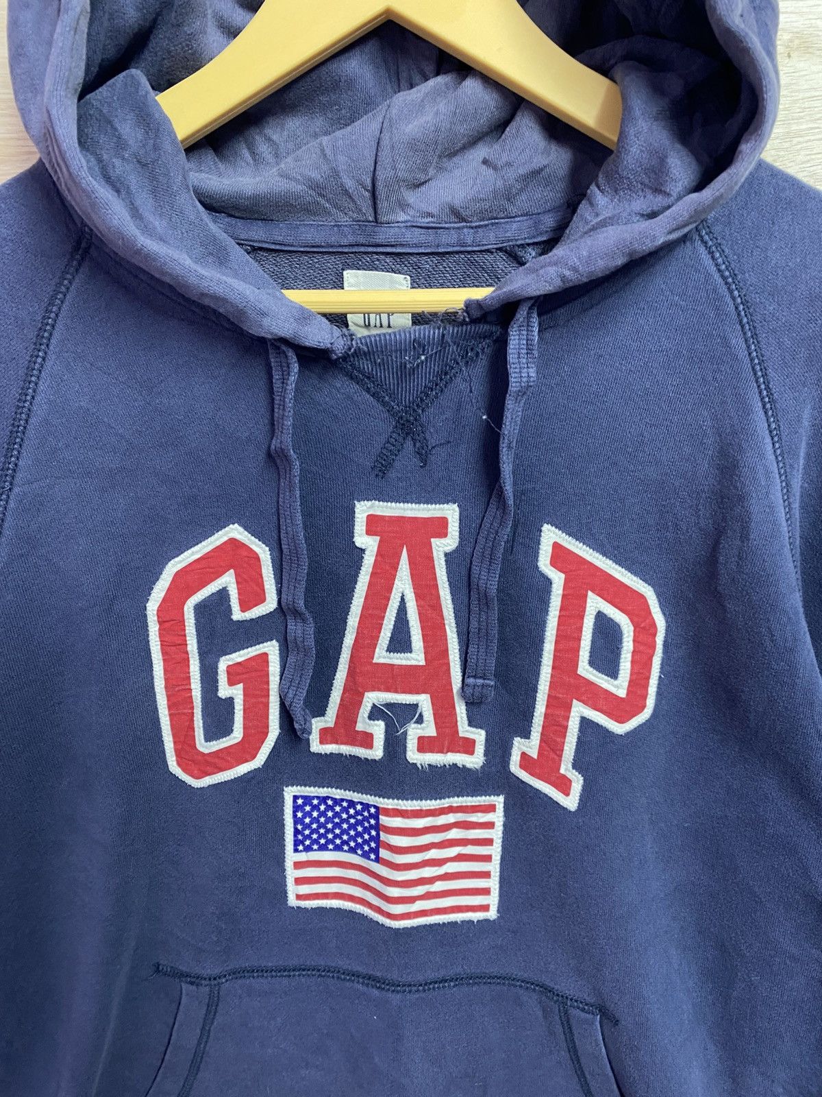 Gap Vintage GAP Amarican flag hoodie Size US XL / EU 56 / 4 - 4 Thumbnail