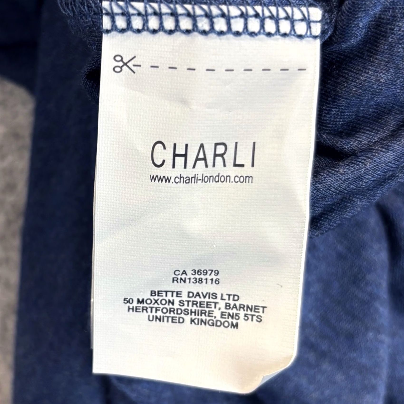 Vintage Charli Wrap Top Shirt Women Blue UK 12 Long Sleeve BNWT Size XL / US 12-14 / IT 48-50 - 6 Thumbnail