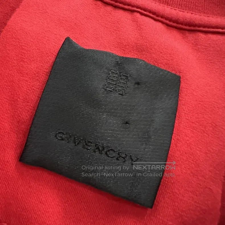 Givenchy Givenchy Red Lettering Printed Short Sleeve Size US M / EU 48-50 / 2 - 2 Thumbnail