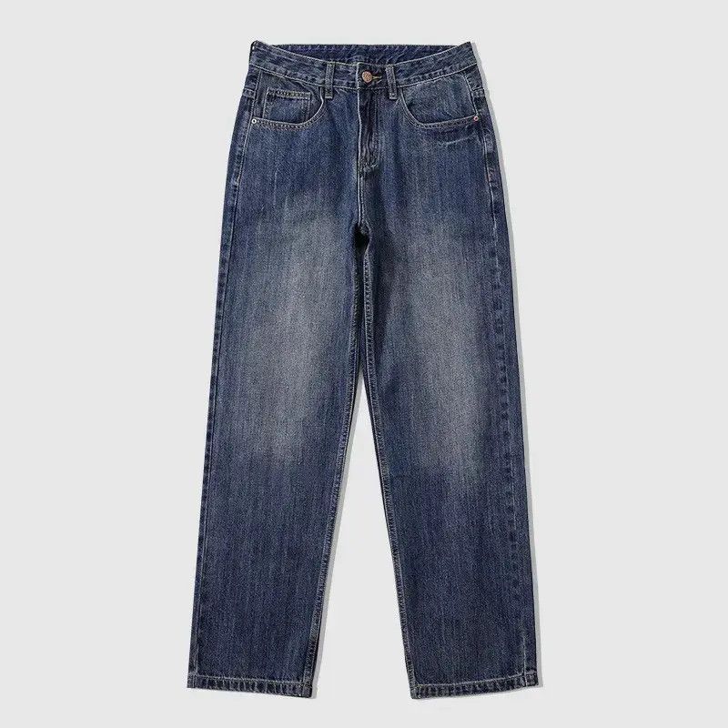 Japanese Brand Retro washed loose straight leg jeans Size US 32 / EU 48 - 6 Thumbnail