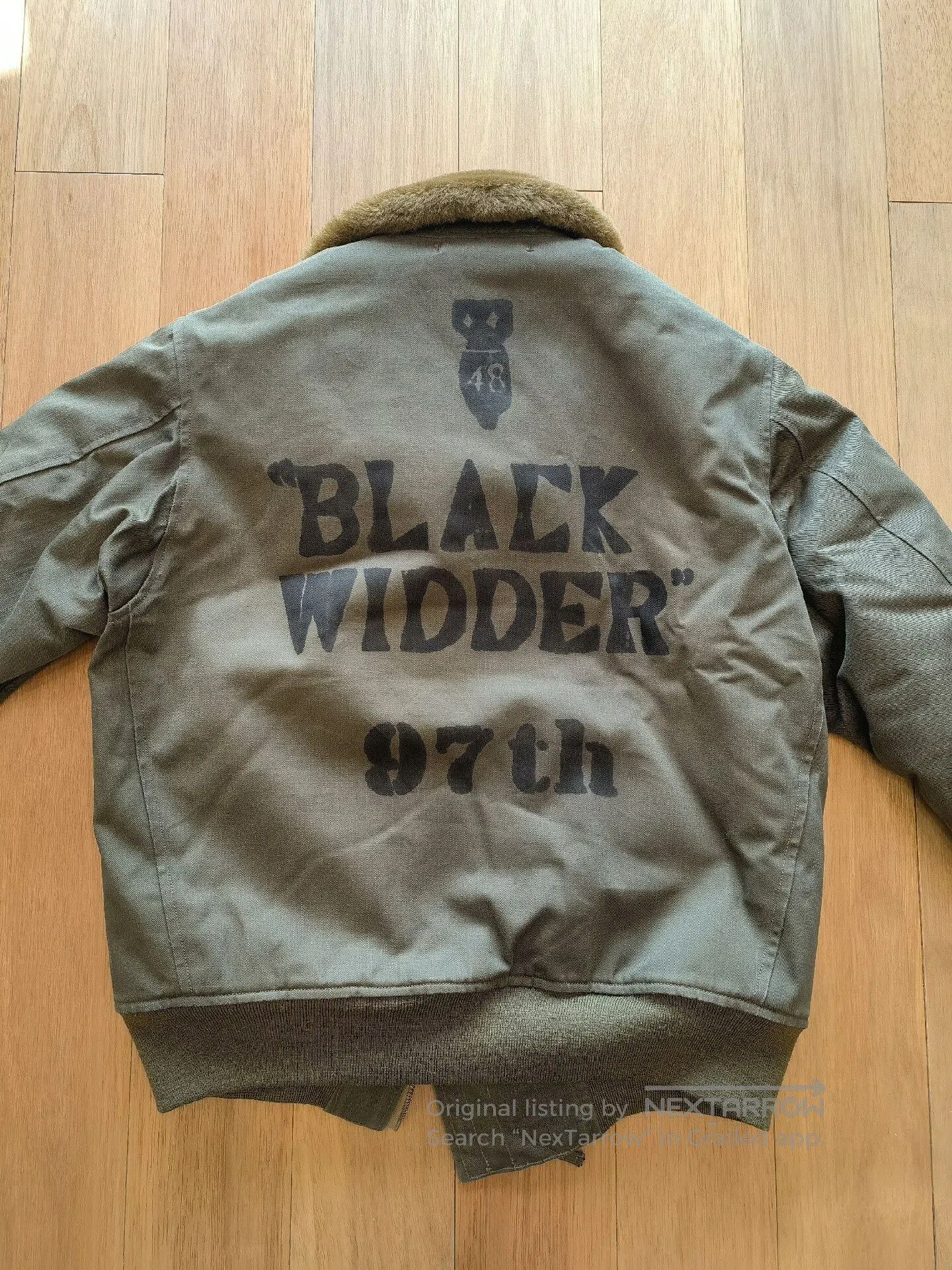 Freewheelers Freewheelers B15 Flight Jacket Black Widow Theme. Size US XXS / EU 40 - 1 Thumbnail