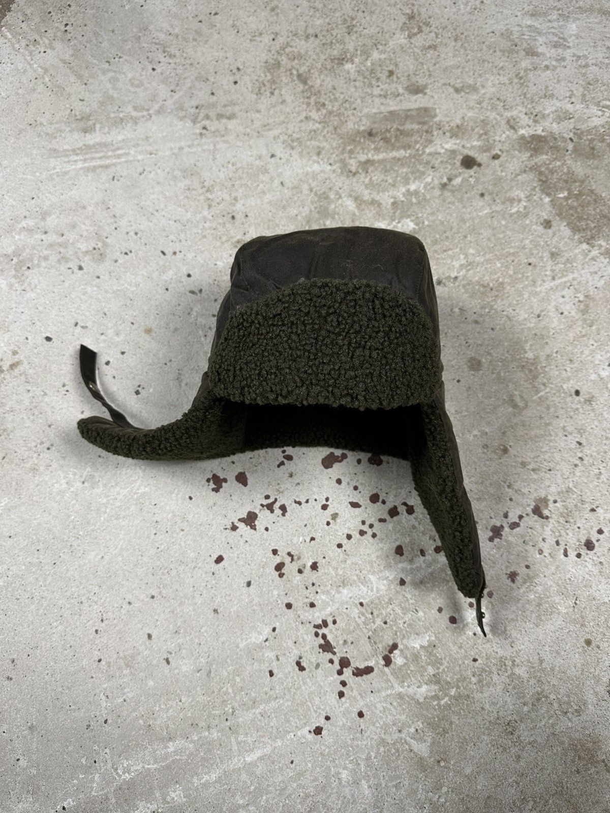 Barbour × Vintage Vintage Barbour Waxed Cotton Trapper Hat Ushanka Size ONE SIZE - 6 Thumbnail