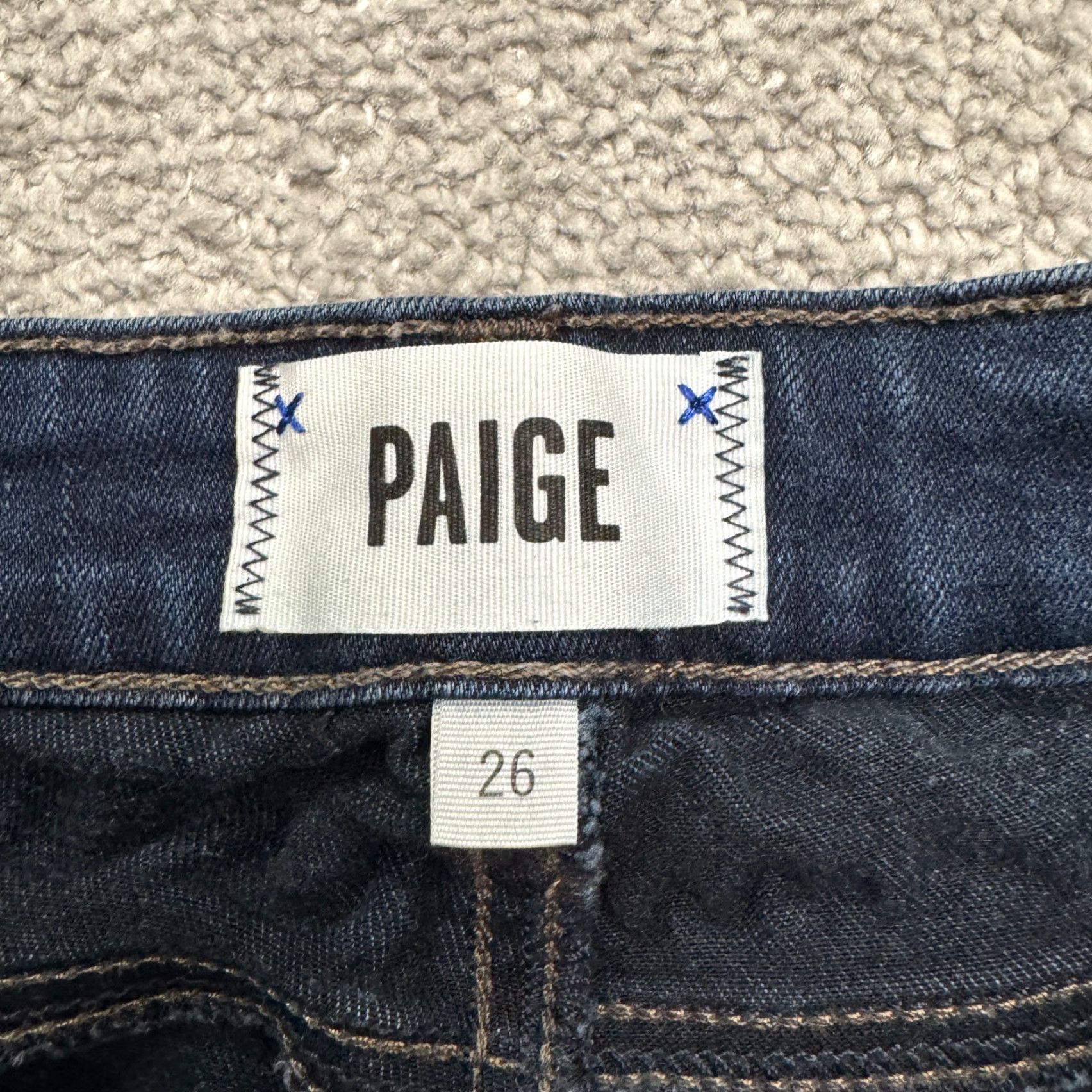 Paige VINTAGE Paige Verdugo Skinny Jeans Womens 26 Blue Dark Wash Mid Rise Denim 28in Inseam Streetwear Size 26" / US 2 / IT 38 - 7 Thumbnail