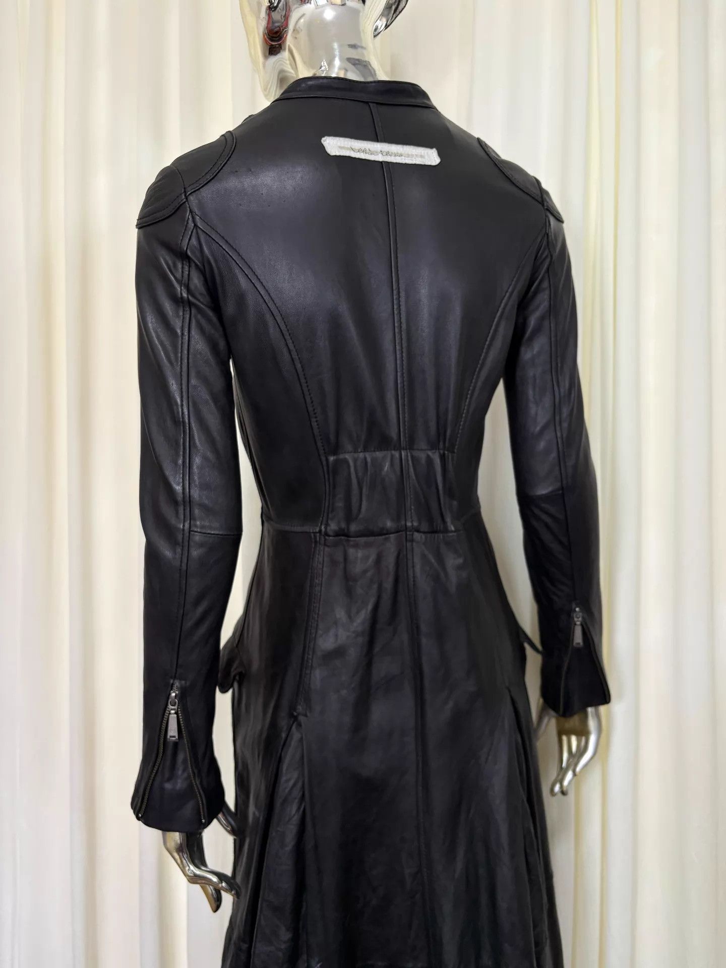 Other Alice Auaa 14AW Vintage Black Leather Bondage 2Zip Long 4 Size S / US 4 / IT 40 - 5 Thumbnail