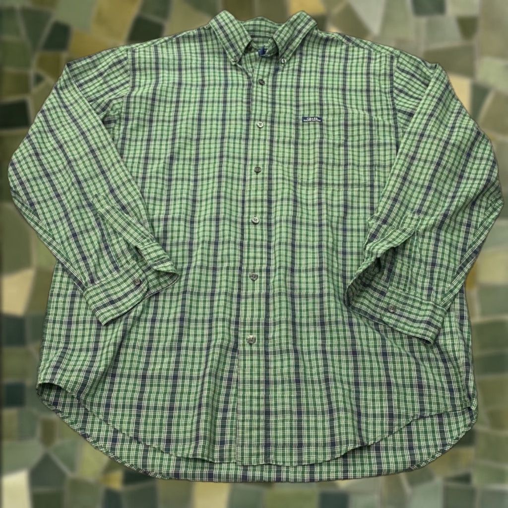 Ralph Lauren VINTAGE Chaps Ralph Lauren Shirt Men Large Green Plaid Button-Down Size US L / EU 52-54 / 3 - 1 Thumbnail