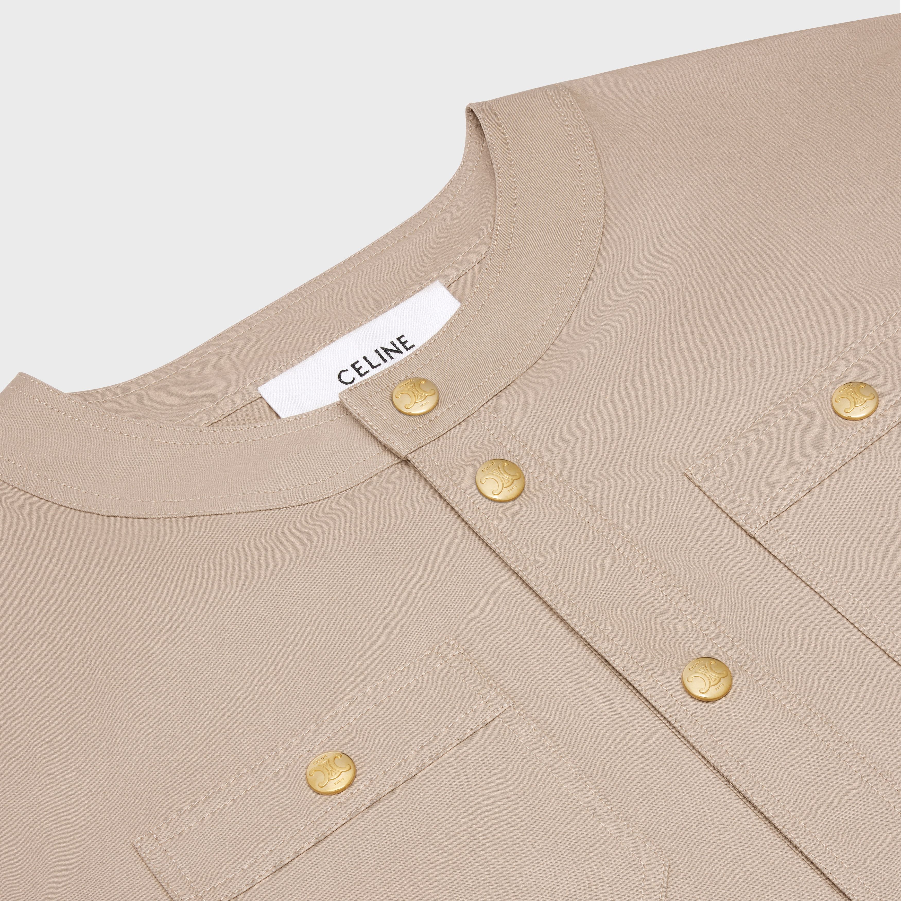 Celine o1w1db11124 Skate Light Gabardine Dress in Beige Size XS / US 0-2 / IT 36-38 - 3 Thumbnail