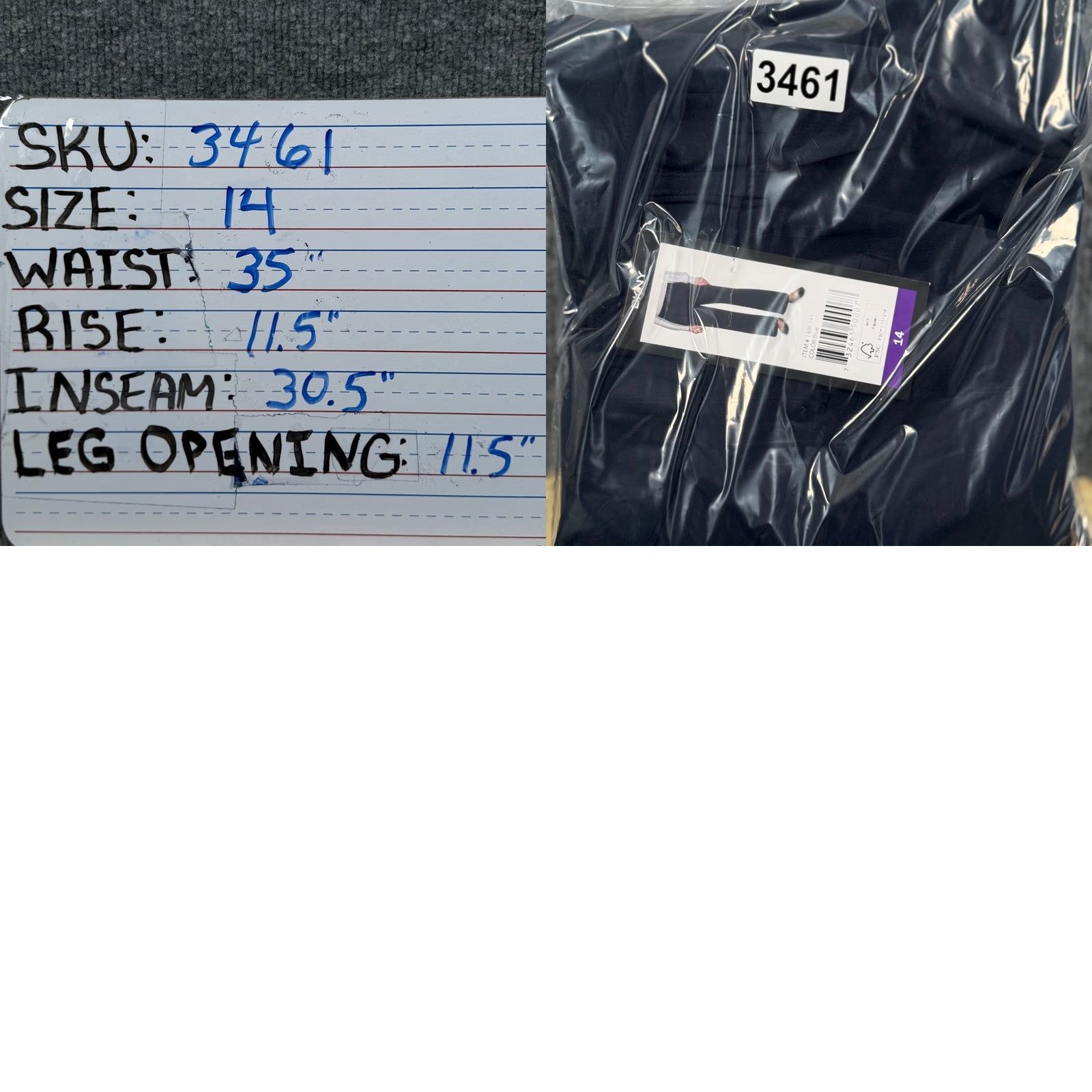 DKNY DKNY Women 14 Navy Blue Wide-Leg Dress Pants Career Workwear Office NWT Size 36" / US 14 / IT 50 - 9 Thumbnail