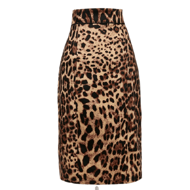 Other Leopard print pencil skirt for women Size 36" / US 14 / IT 50 - 1 Thumbnail