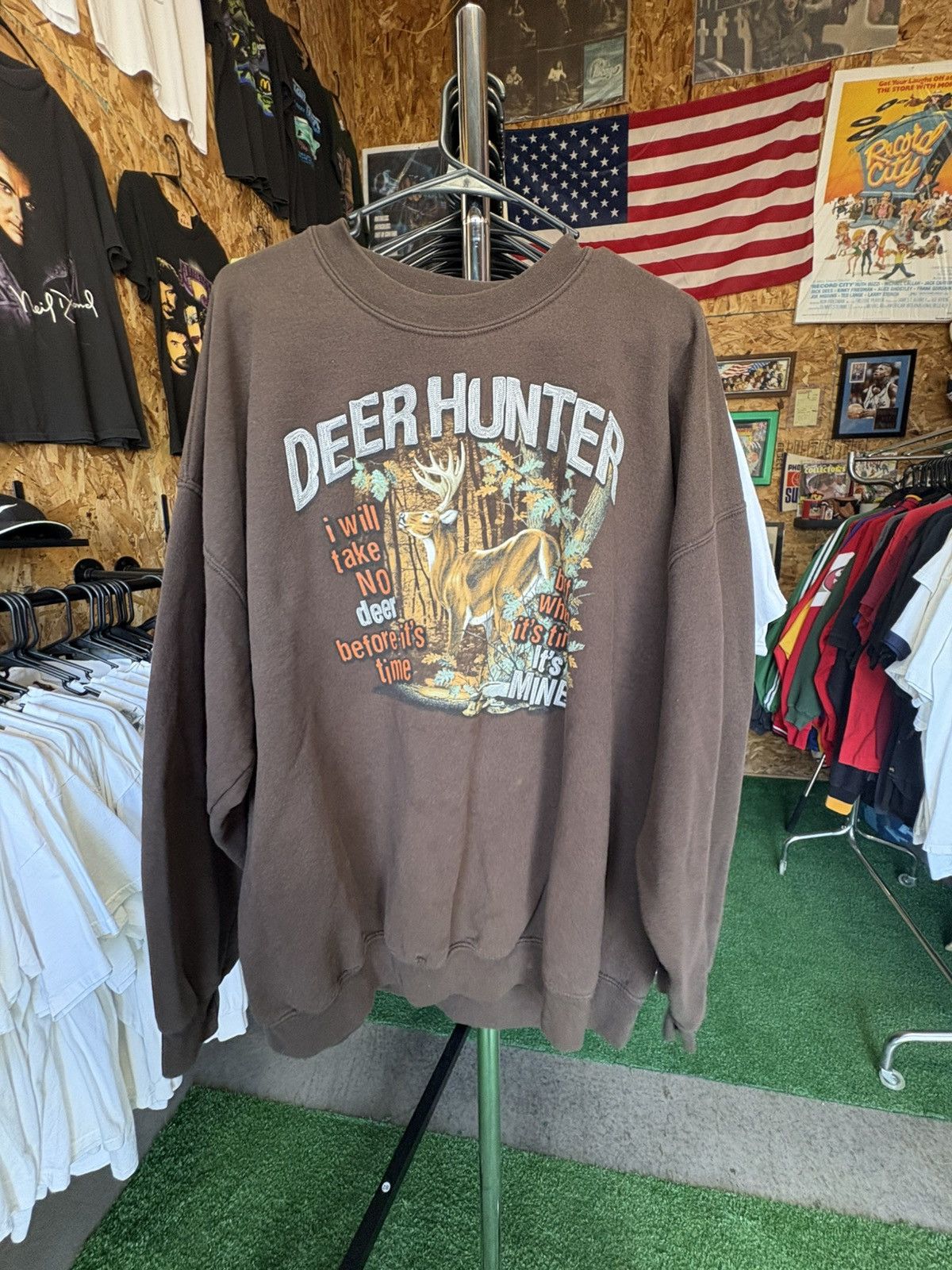 Vintage Vintage 1990’s Deer Hunting Crewneck sweatshirt Size US XL / EU 56 / 4 - 1 Thumbnail