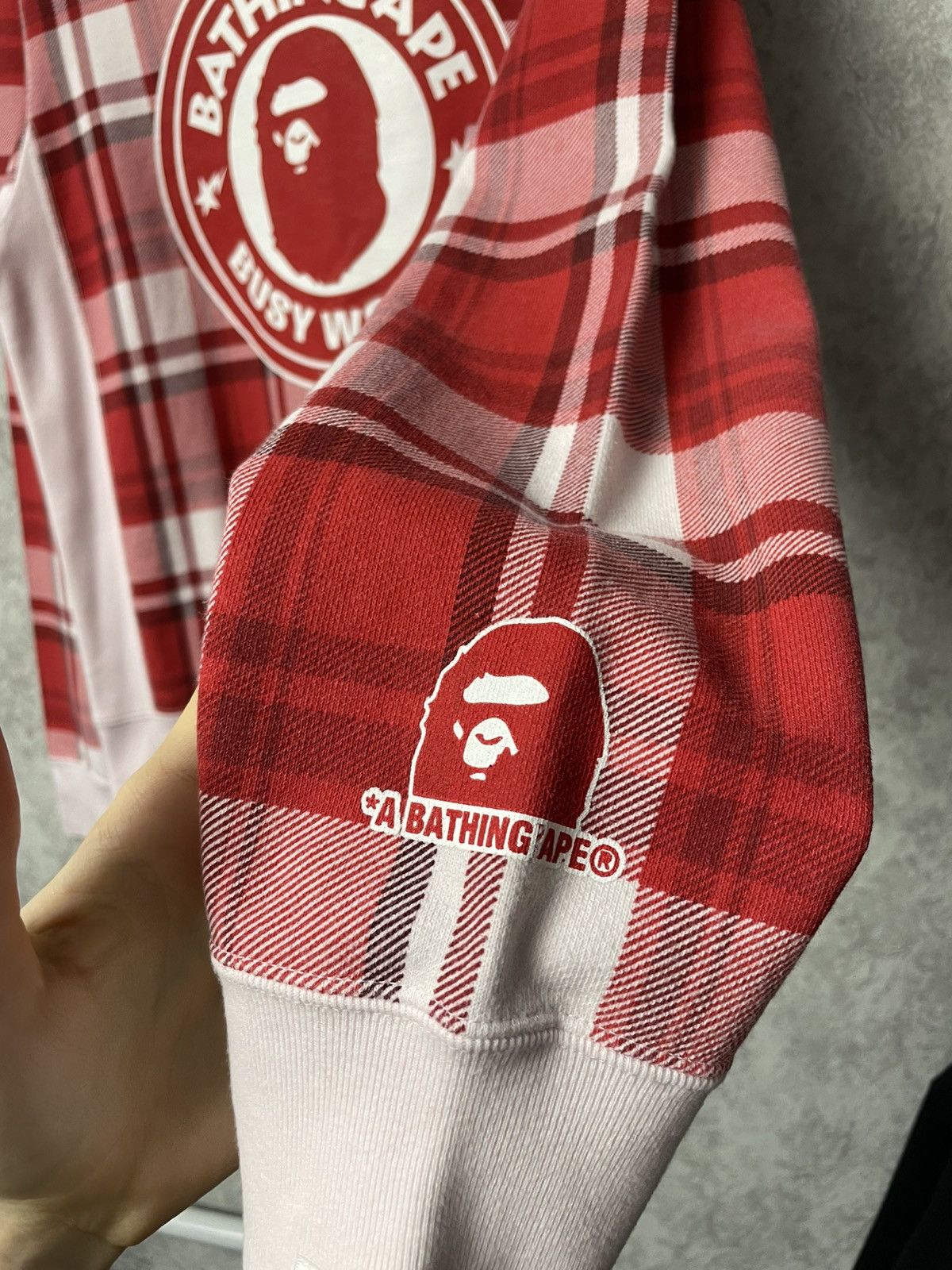 Bape Bape Check Gift Busy Works Sweatshirt Crewneck A Bathing Ape Size US M / EU 48-50 / 2 - 9 Thumbnail