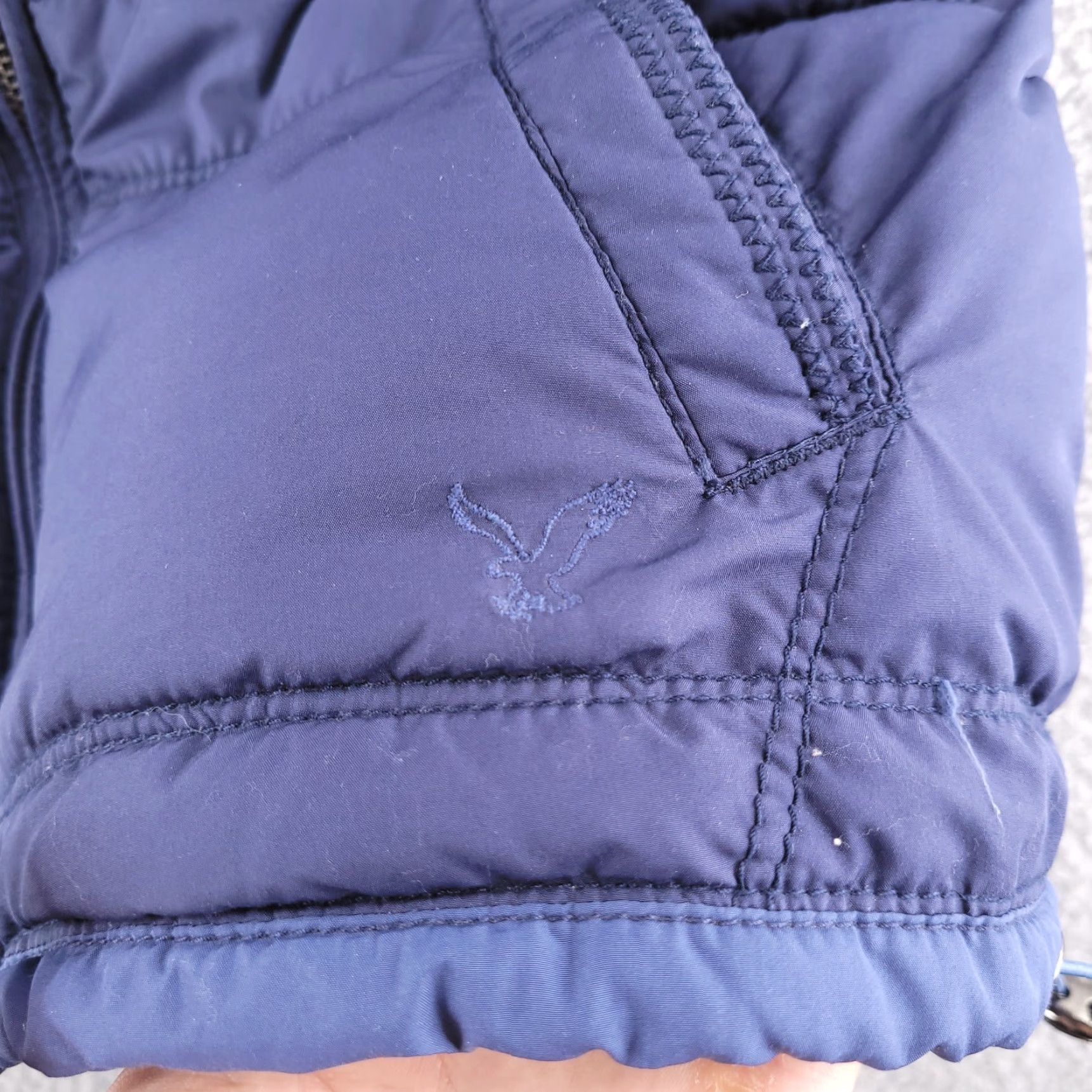 American Eagle Outfitters American Eagle Puffer Vest Womens Small Blue Sleeveless Jacket Size S / US 4 / IT 40 - 3 Thumbnail
