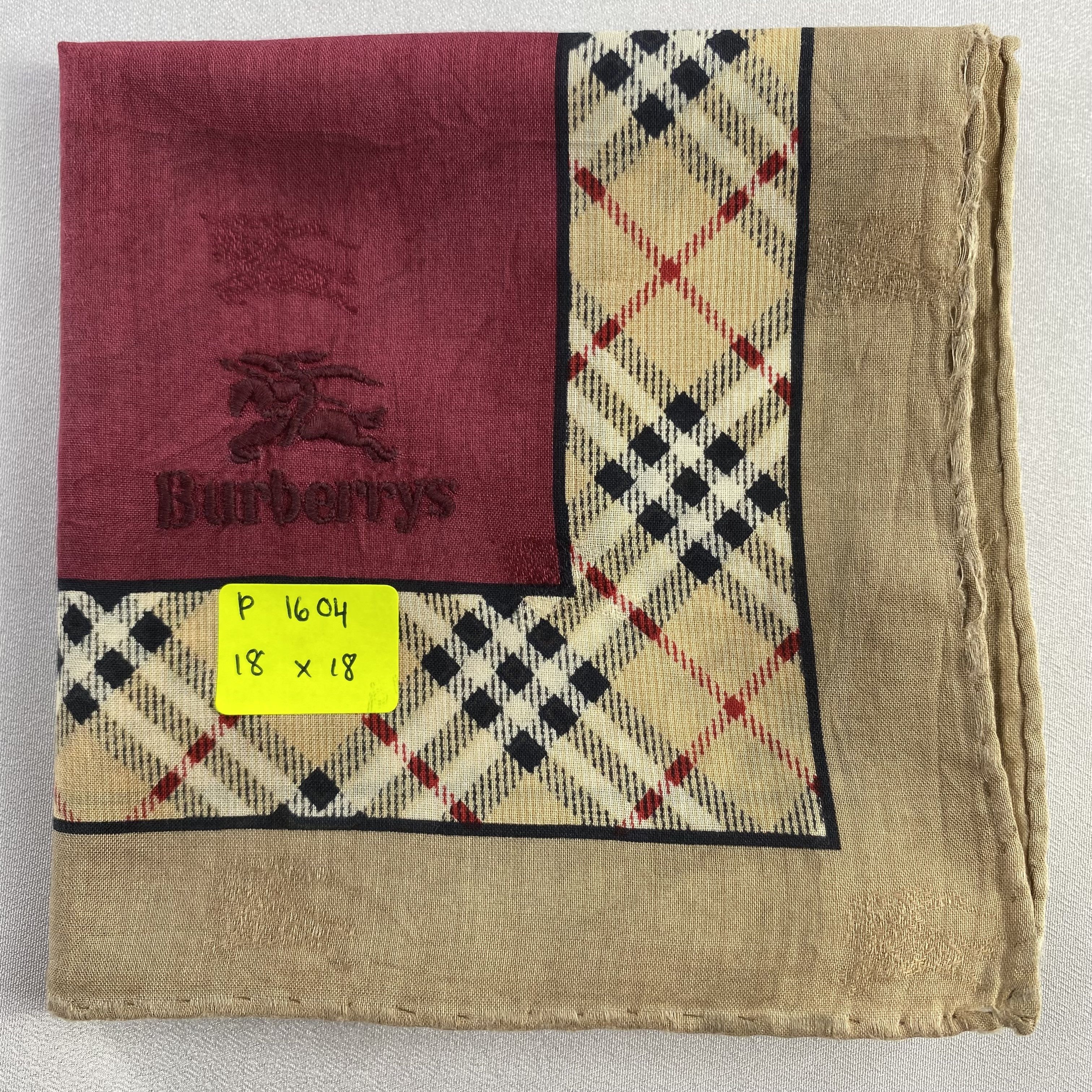Burberry × Vintage Burberry Handkerchief / Neckerchief / Bandana-P1604 Size ONE SIZE - 5 Thumbnail
