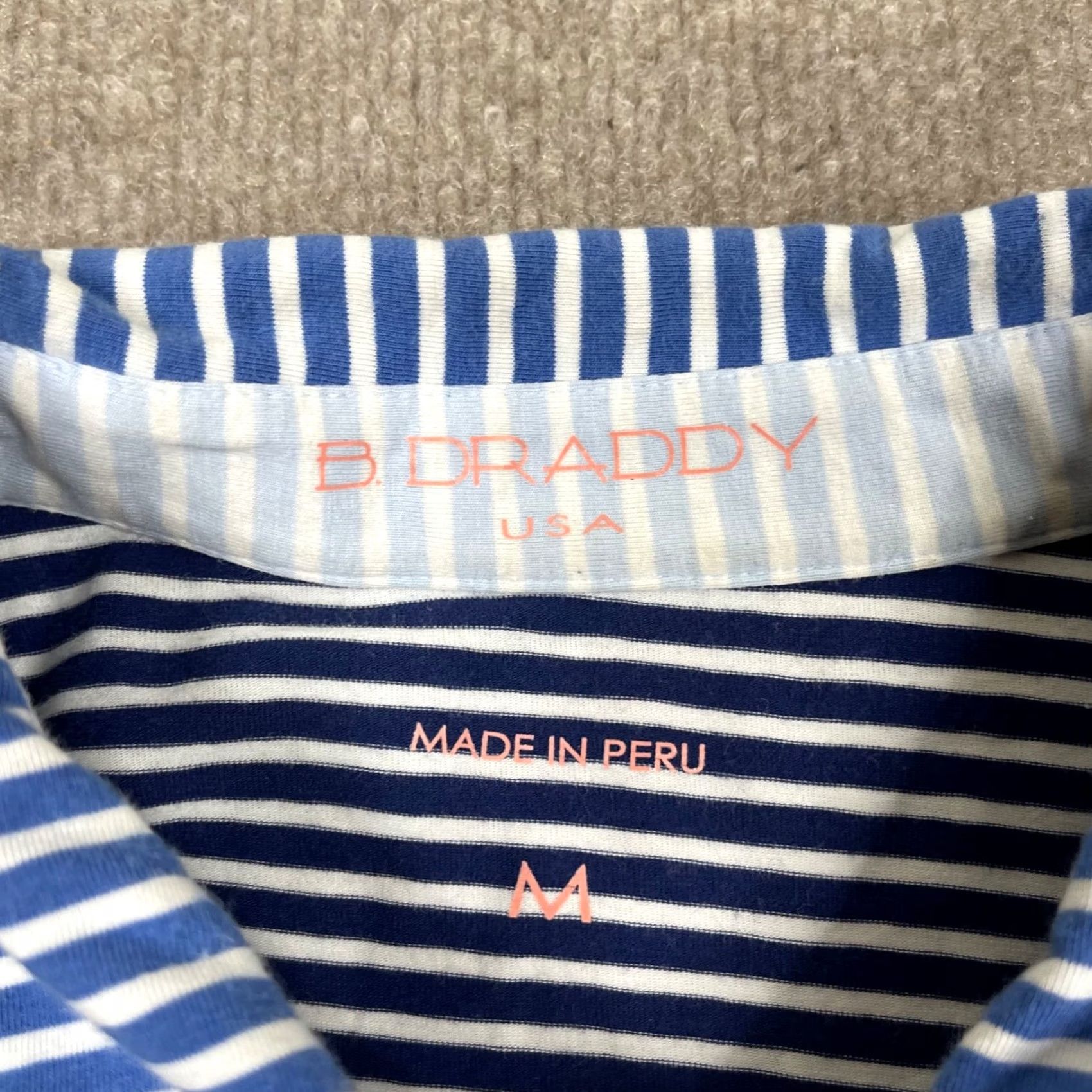 Vintage B. Draddy Polo Shirt Mens M Blue Short Sleeve Collared Golf Preppy Vintage: No Size US M / EU 48-50 / 2 - 5 Thumbnail