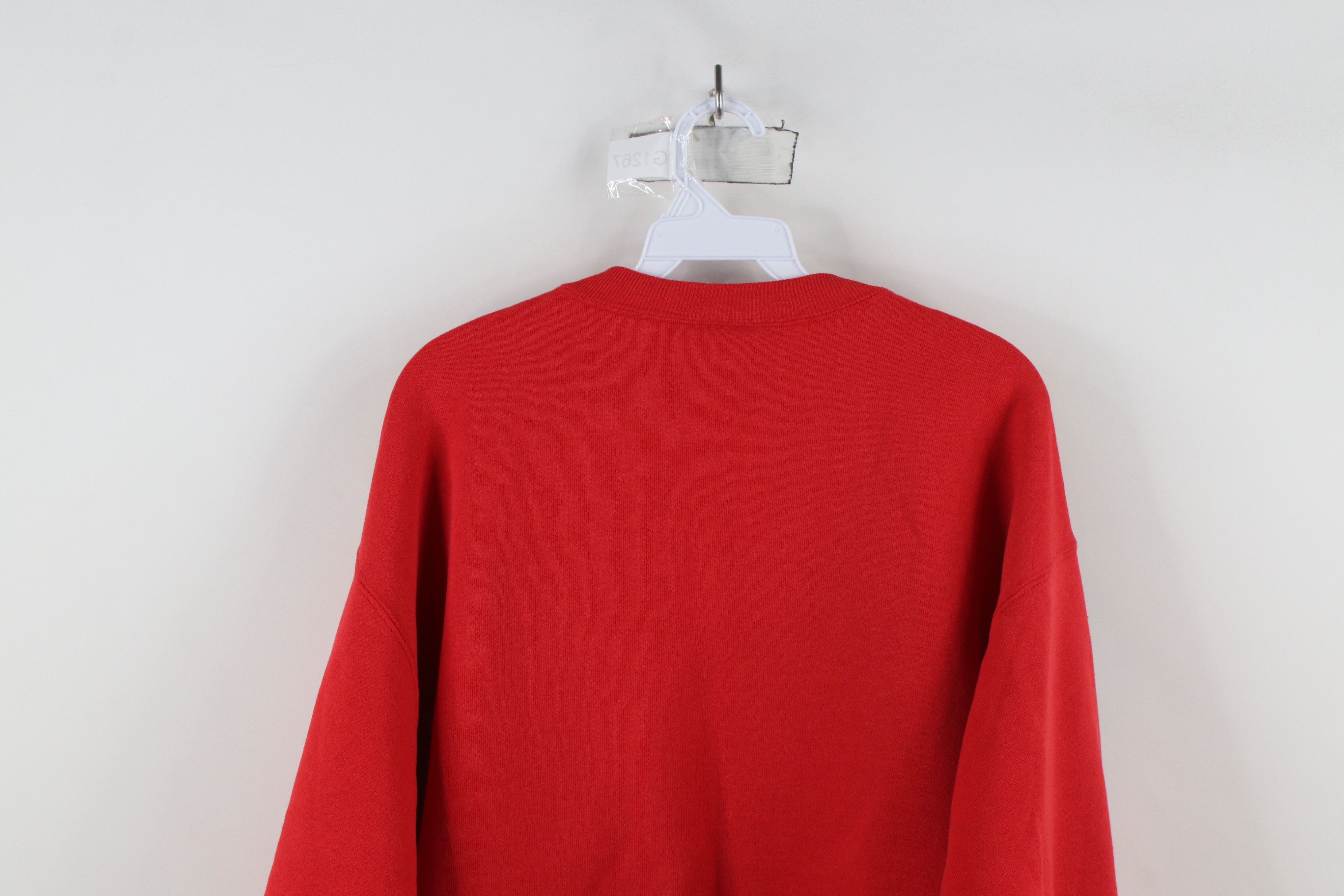 Vintage Vintage 90s Streetwear Warriors Crewneck Sweatshirt Red Size US XL / EU 56 / 4 - 11 Thumbnail