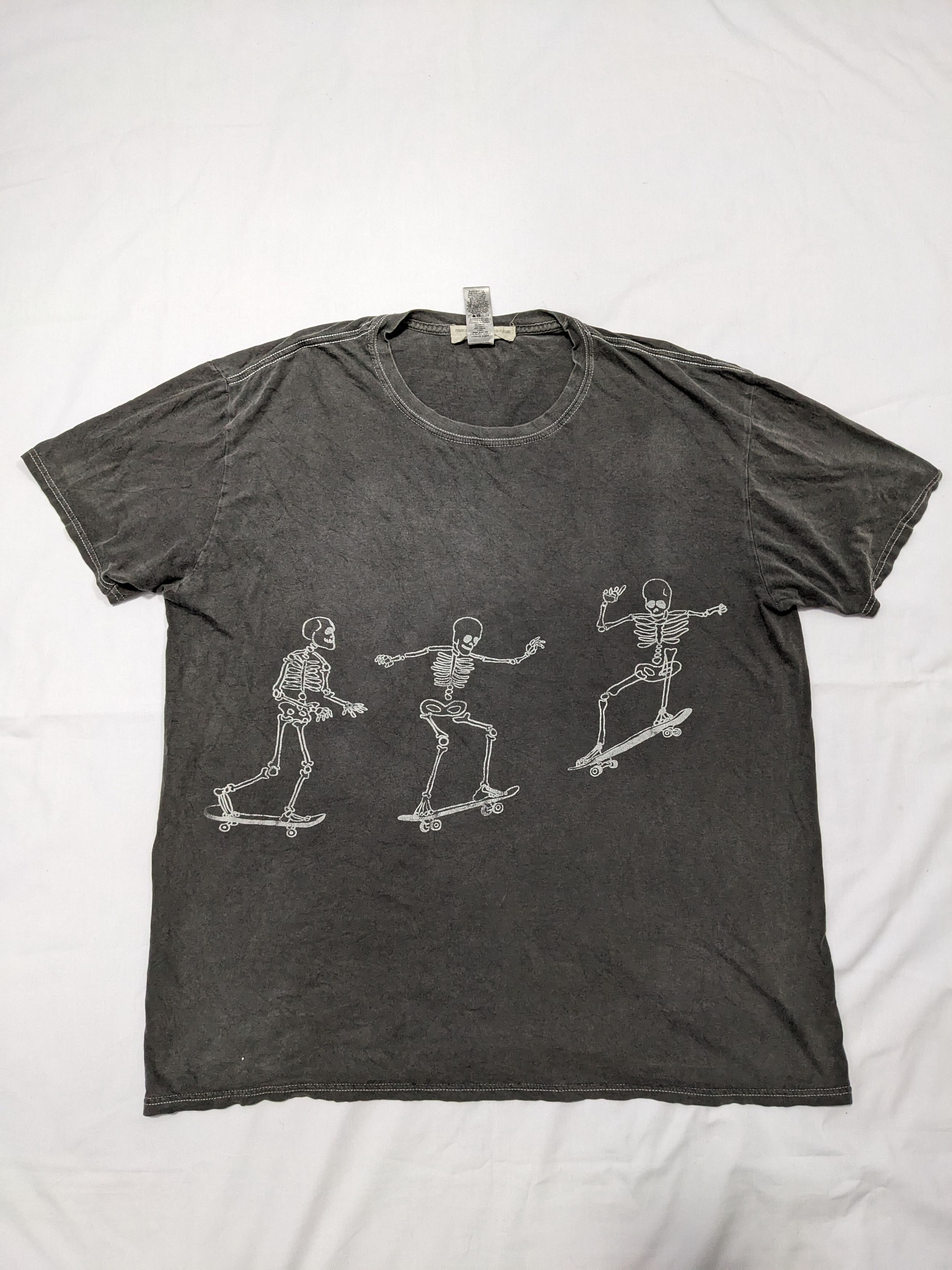 Urban Outfitters × Vintage Project Social x Urban Outfitters Skeleton Ollie Skate Tee Size US L / EU 52-54 / 3 - 1 Thumbnail