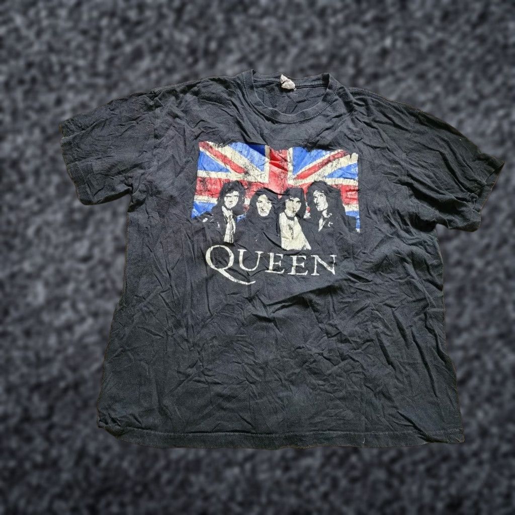 Vintage VINTAGE Freddie Mercury Band Tee T-Shirt Mens L Black Solid British Flag Graphic Size US L / EU 52-54 / 3 - 1 Thumbnail