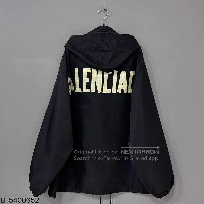 Balenciaga Balenciaga SS23 Logo Tape Hooded Jacket. Size US S / EU 44-46 / 1 - 2 Thumbnail