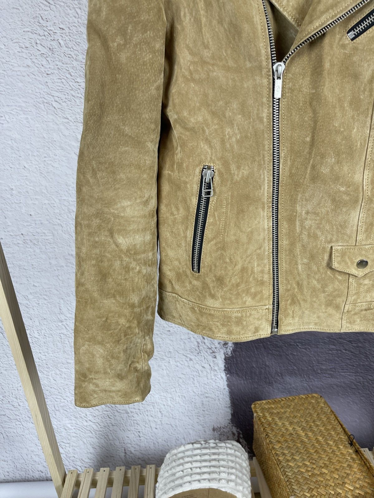 Genuine Leather Goosecraft brown Simpson JR suede leather motorcycle jacket Size US L / EU 52-54 / 3 - 5 Thumbnail