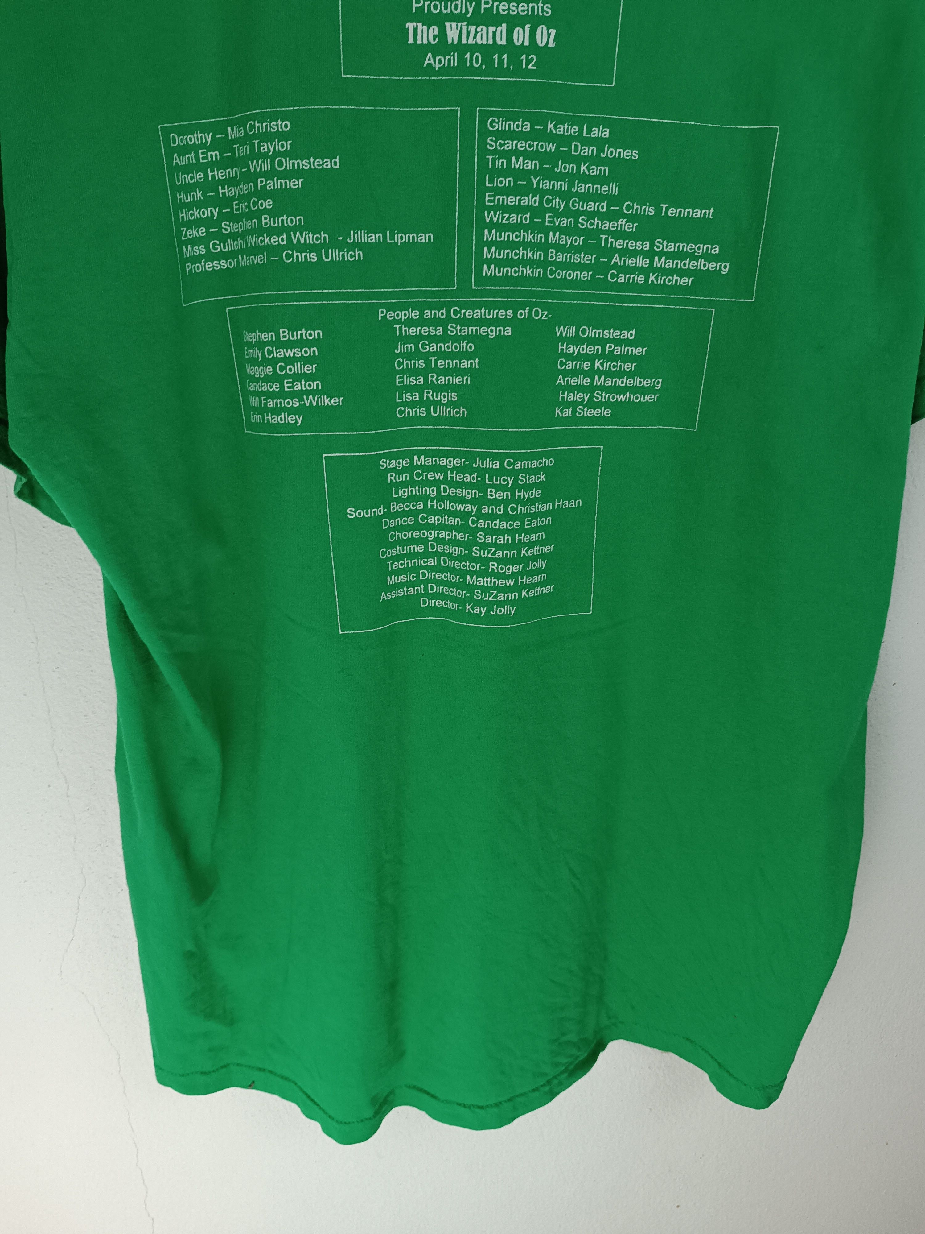 Vintage VINTAGE WIZARD OF OZ THEATER CREW HIGH SCHOOL DRAMA TEE Size US L / EU 52-54 / 3 - 11 Thumbnail