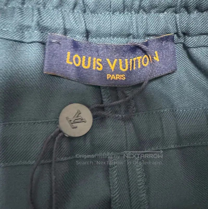 Louis Vuitton Louis Vuitton Blue Wool Logo Embroidered Pants . Size US 36 / EU 52 - 3 Thumbnail