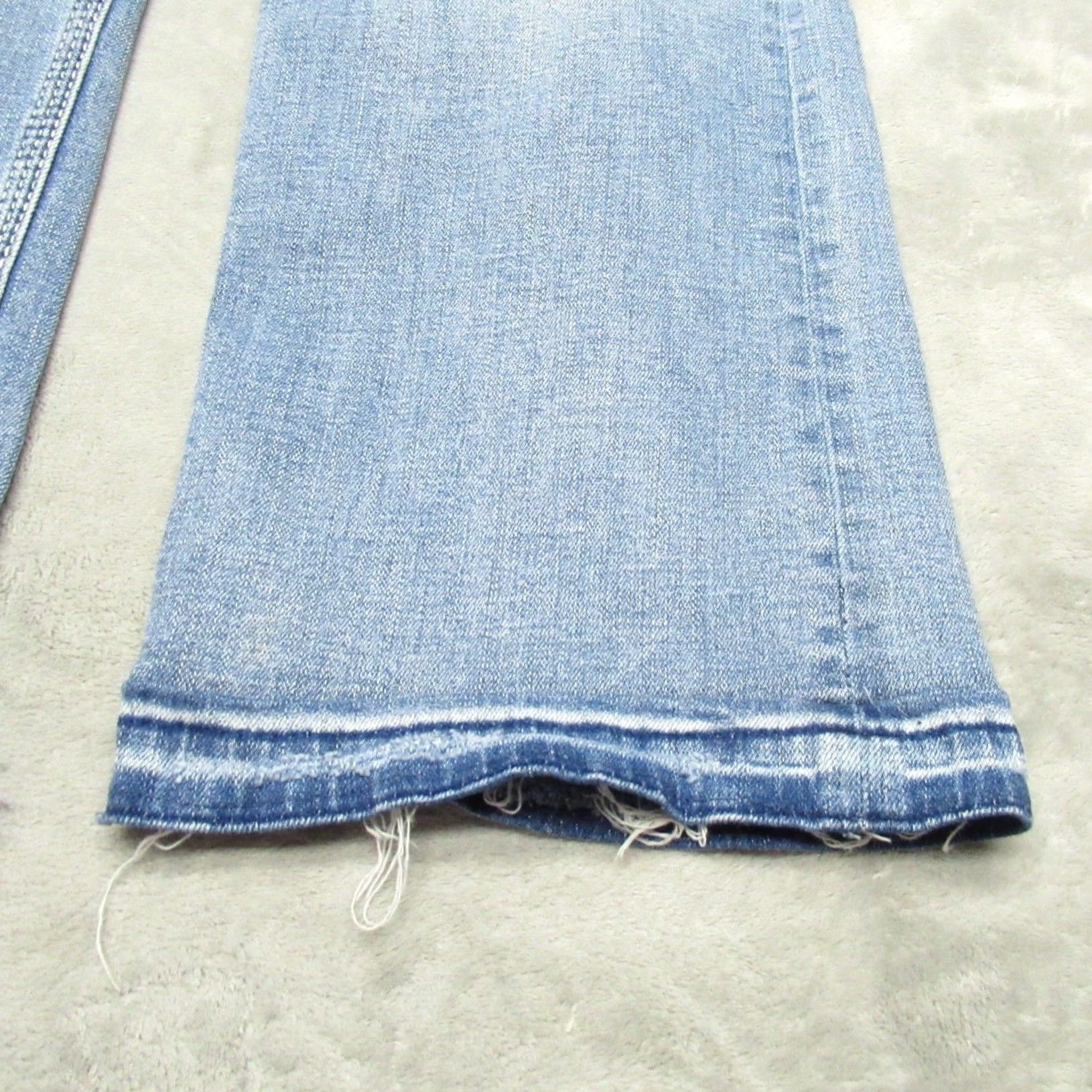 BKE BKE Jake Jeans Men 34 Light Wash Denim Bootcut 33x29 Whisker Distressed Pockets Stretch Cotton Blend Blue Denim Jeans Mens Size US 34 / EU 50 - 3 Thumbnail