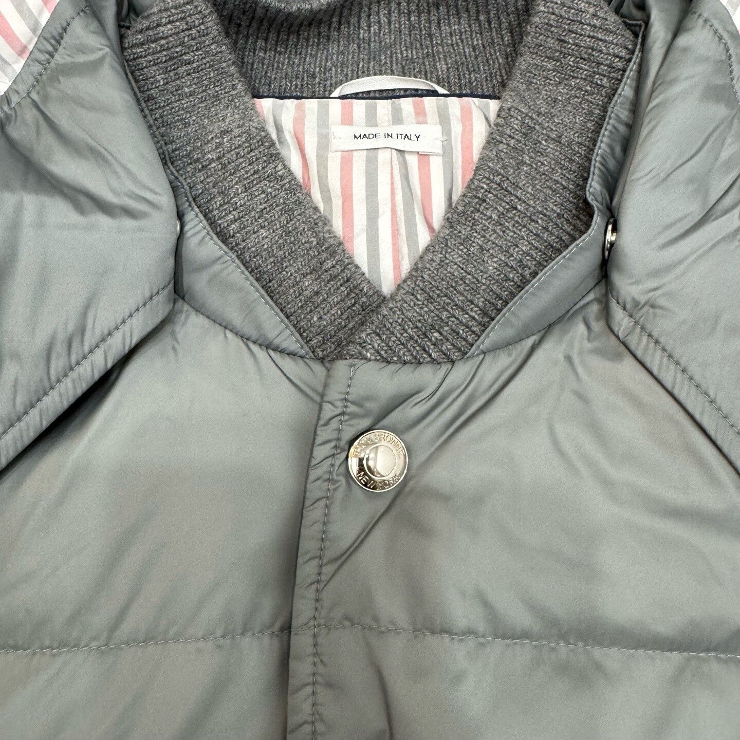 Thom Browne thom browne men's nylon down jacket gray Size US M / EU 48-50 / 2 - 3 Thumbnail