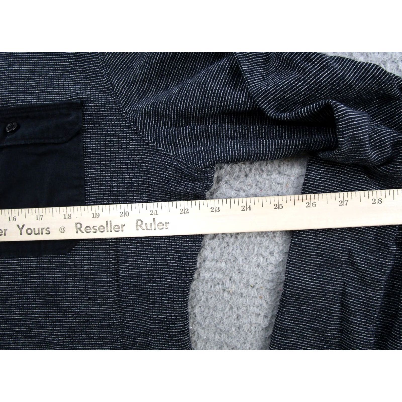 Vintage Rock & Republic Henley Shirt Mens XL Gray Long Sleeve Button Pocket Tee Size US XL / EU 56 / 4 - 5 Thumbnail