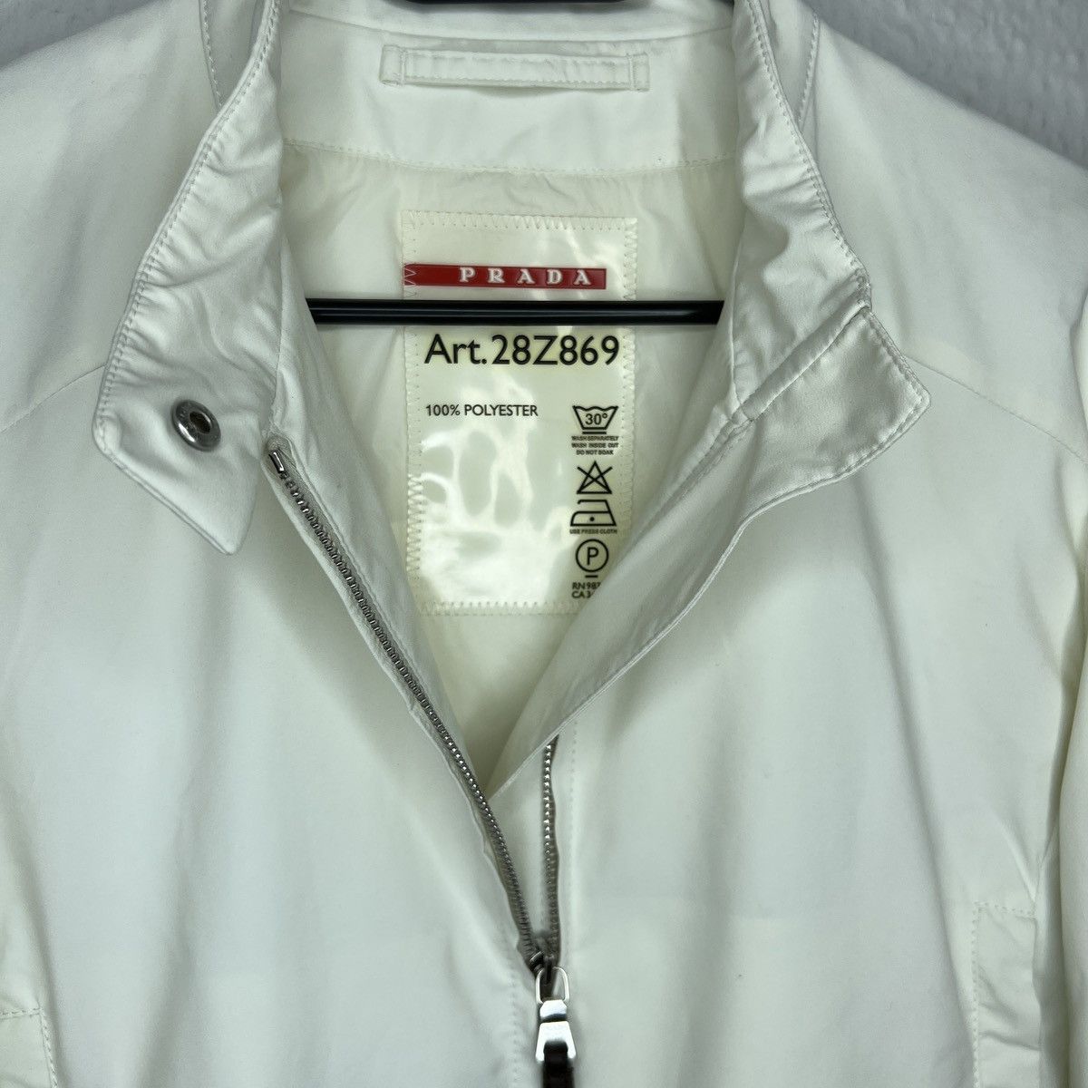 Prada Prada Milano Nylon White Wind Stopper Goretex Light Jacket Size M / US 6-8 / IT 42-44 - 6 Thumbnail