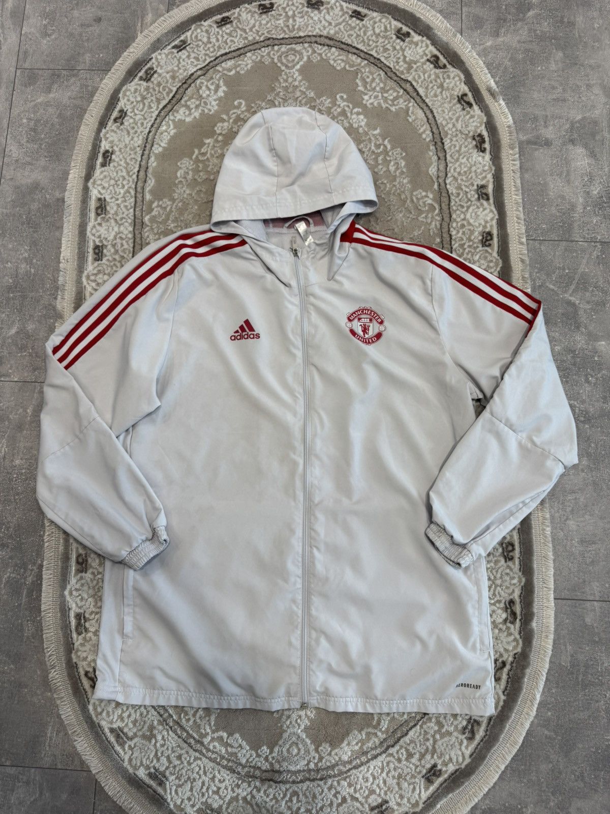 Adidas Adidas Manchester United Jacket Rain Coat Size US XL / EU 56 / 4 - 1 Thumbnail
