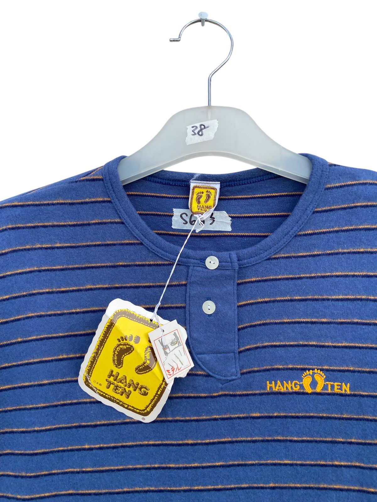 Hang Ten VINTAGE HANG TEN GOLD BAR STRIPE BLOUSE Size M / US 6-8 / IT 42-44 - 4 Thumbnail